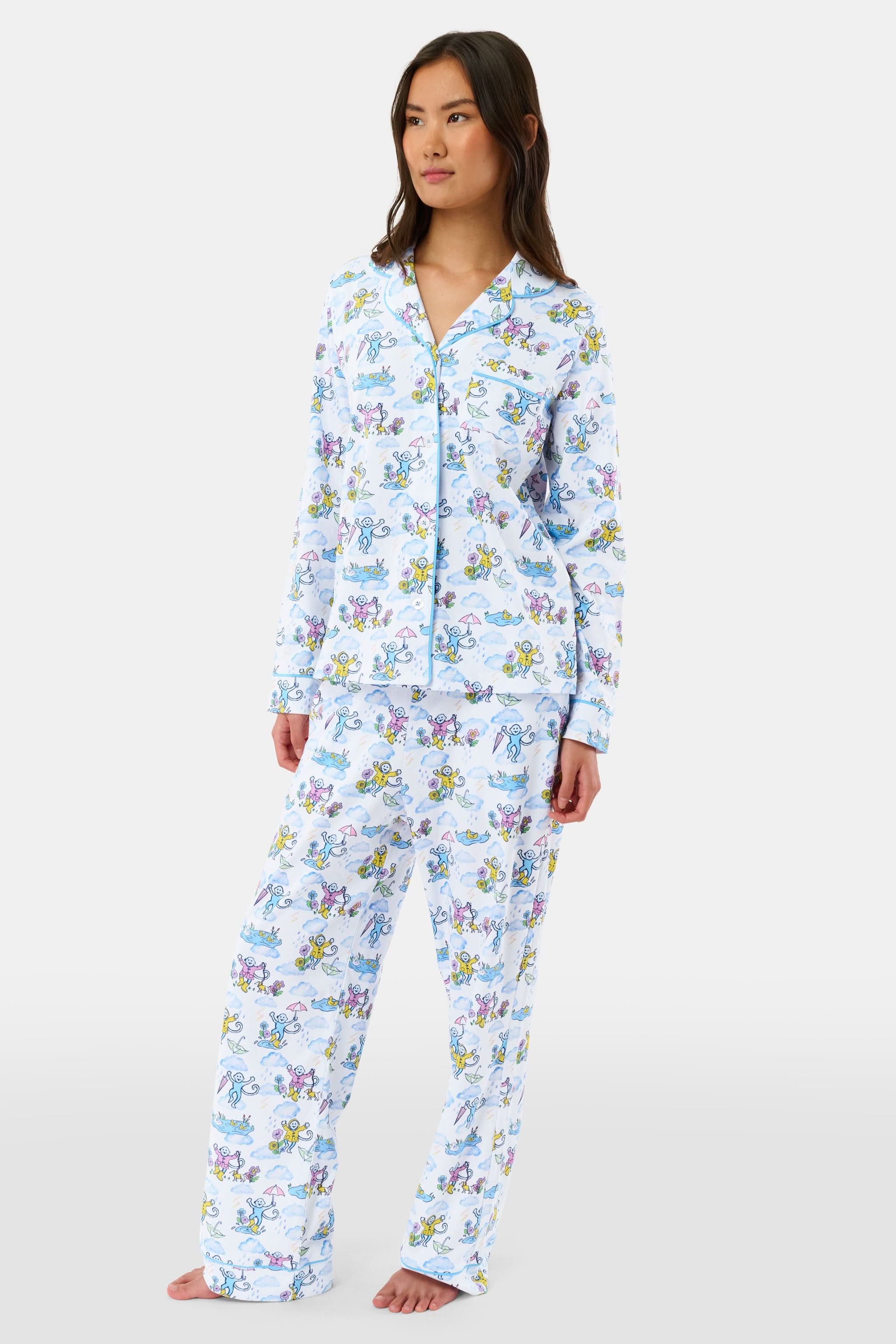 April Showers Long Sleeve Polo Pajamas - Image 3