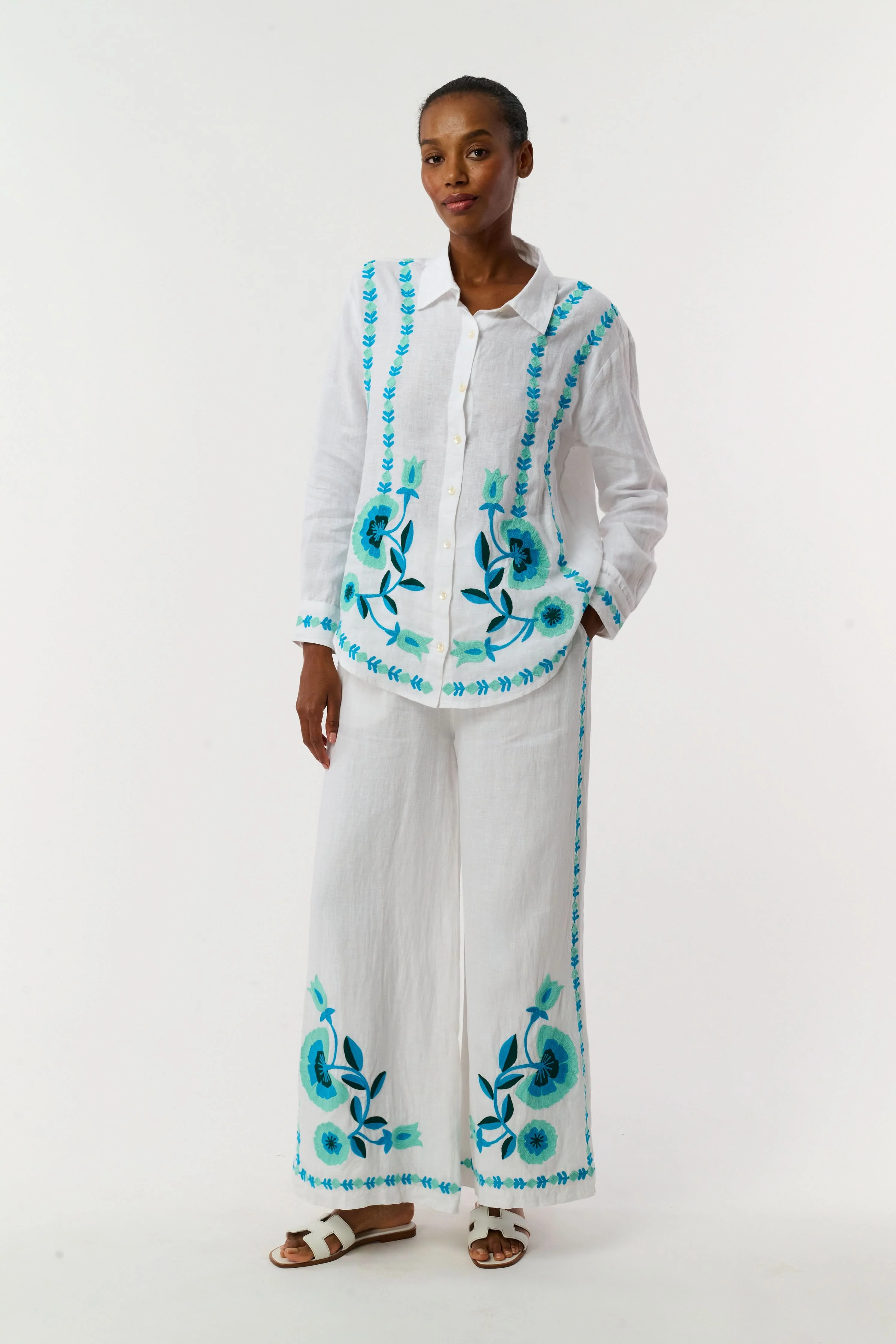 Avallon Embroidery Boyfriend Shirt - Image 3
