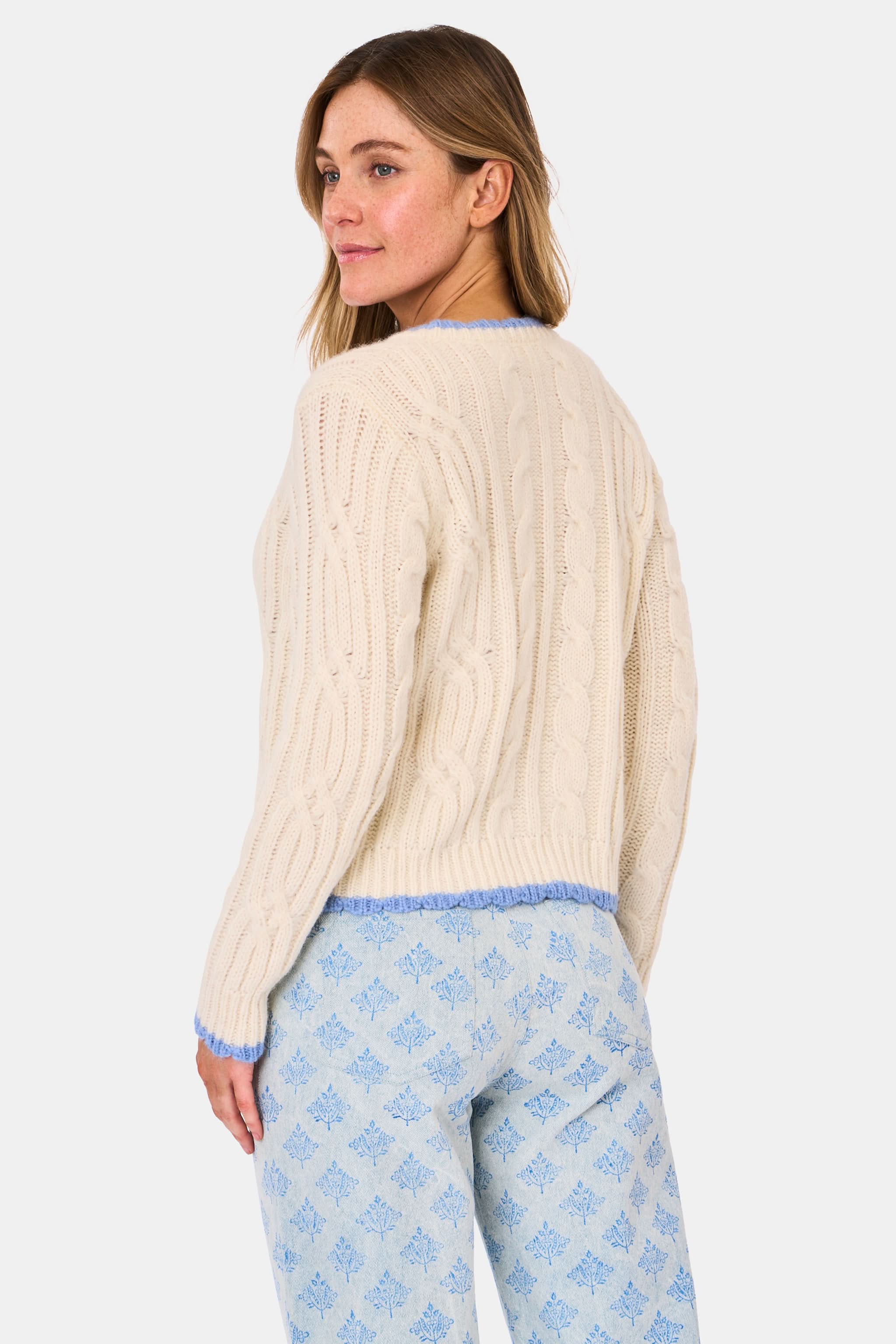 Rosella Cable Knit Cardigan - Image 3