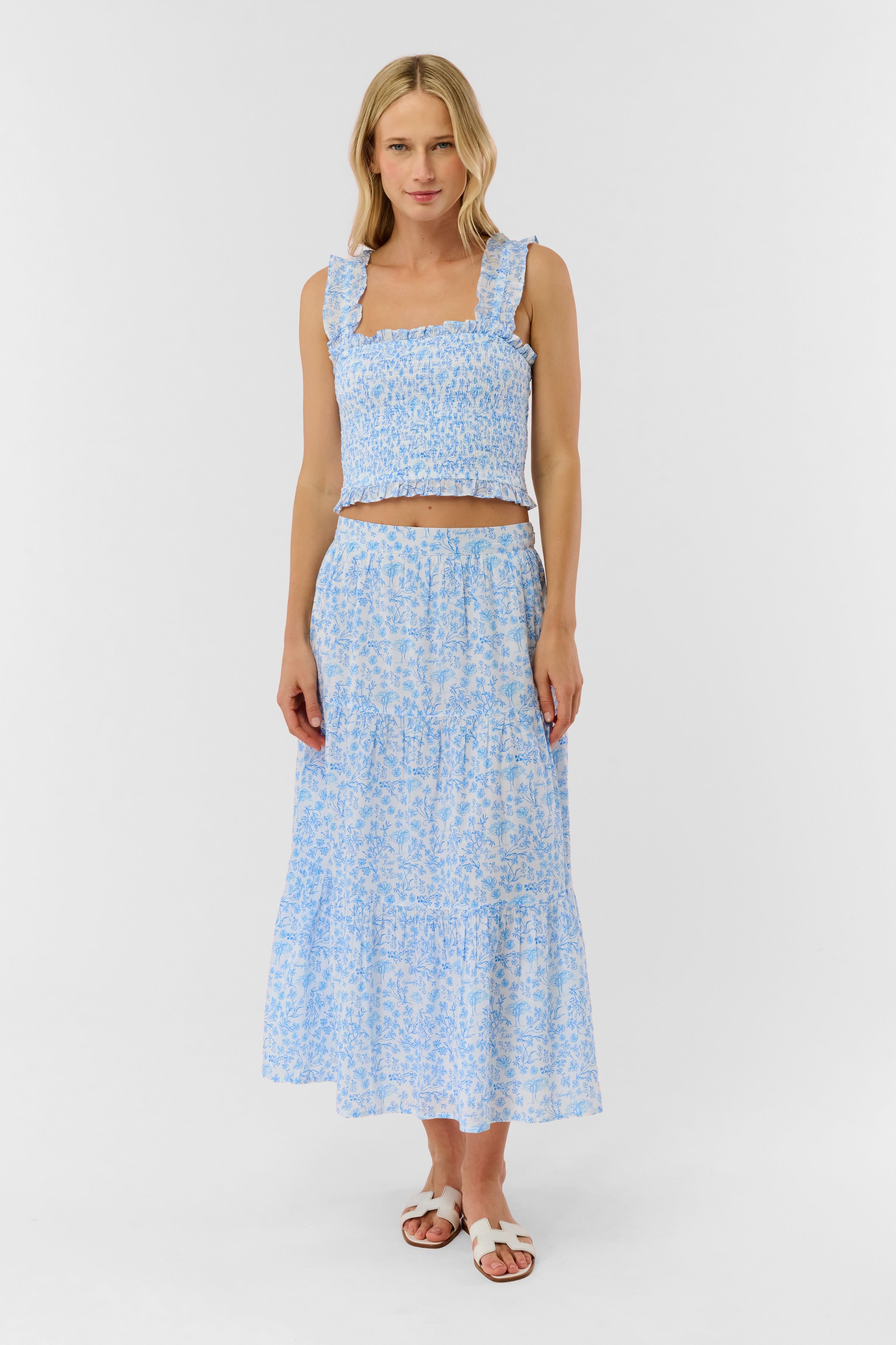 Cherry Blossom Toile Sabrina Top - Image 2