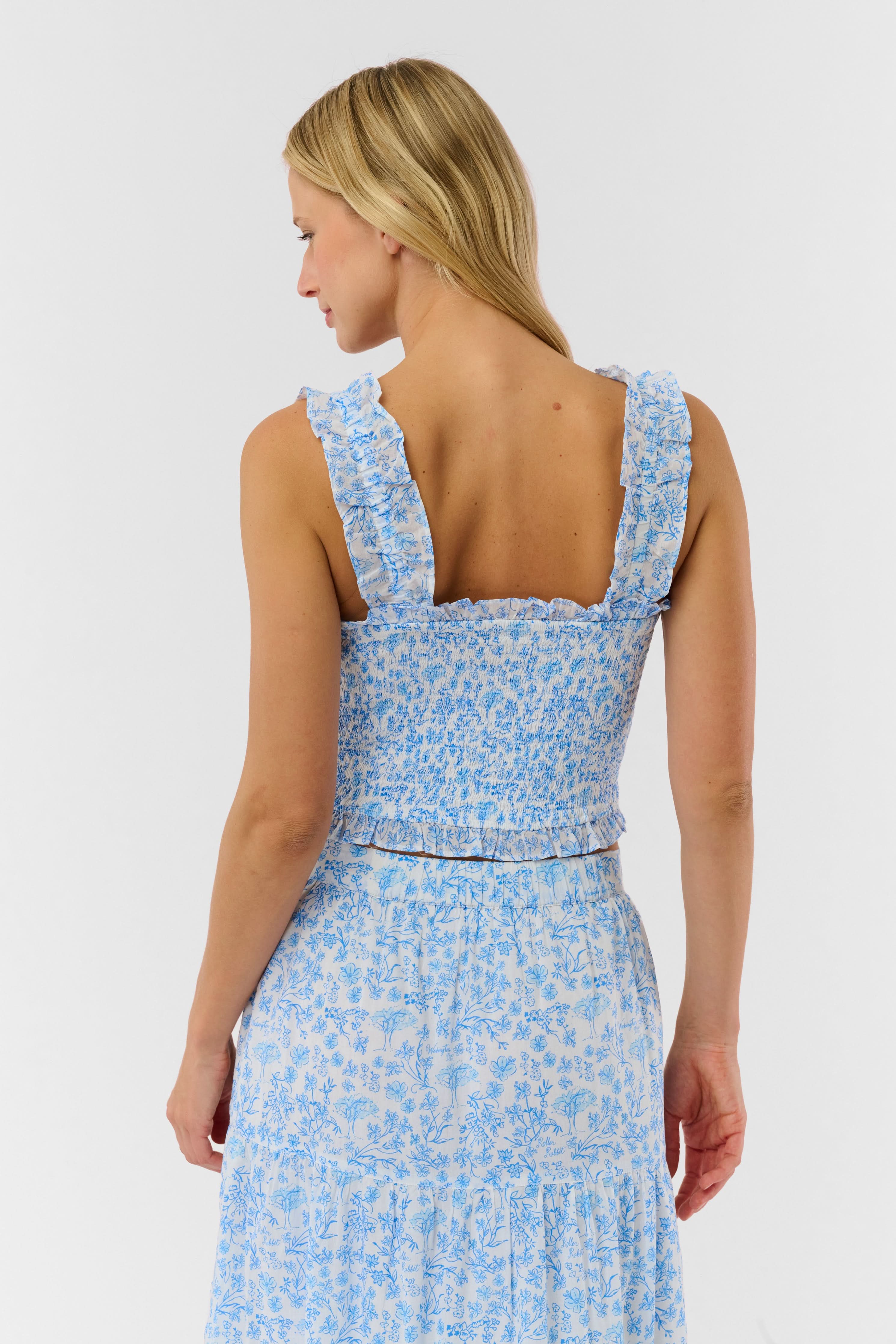 Cherry Blossom Toile Sabrina Top - Image 3