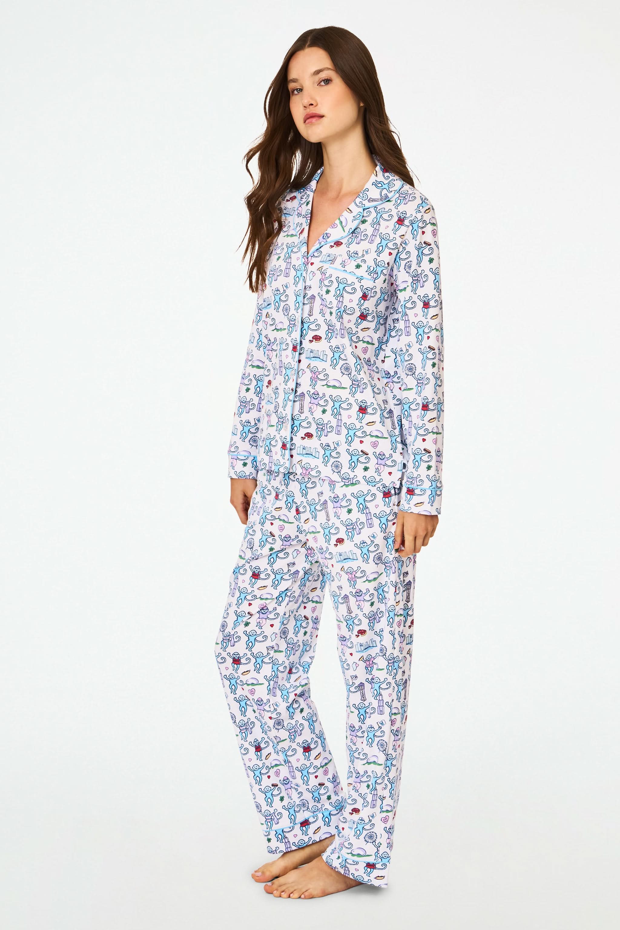 Chicago Monkey Long Sleeve Polo Pajamas - Image 3