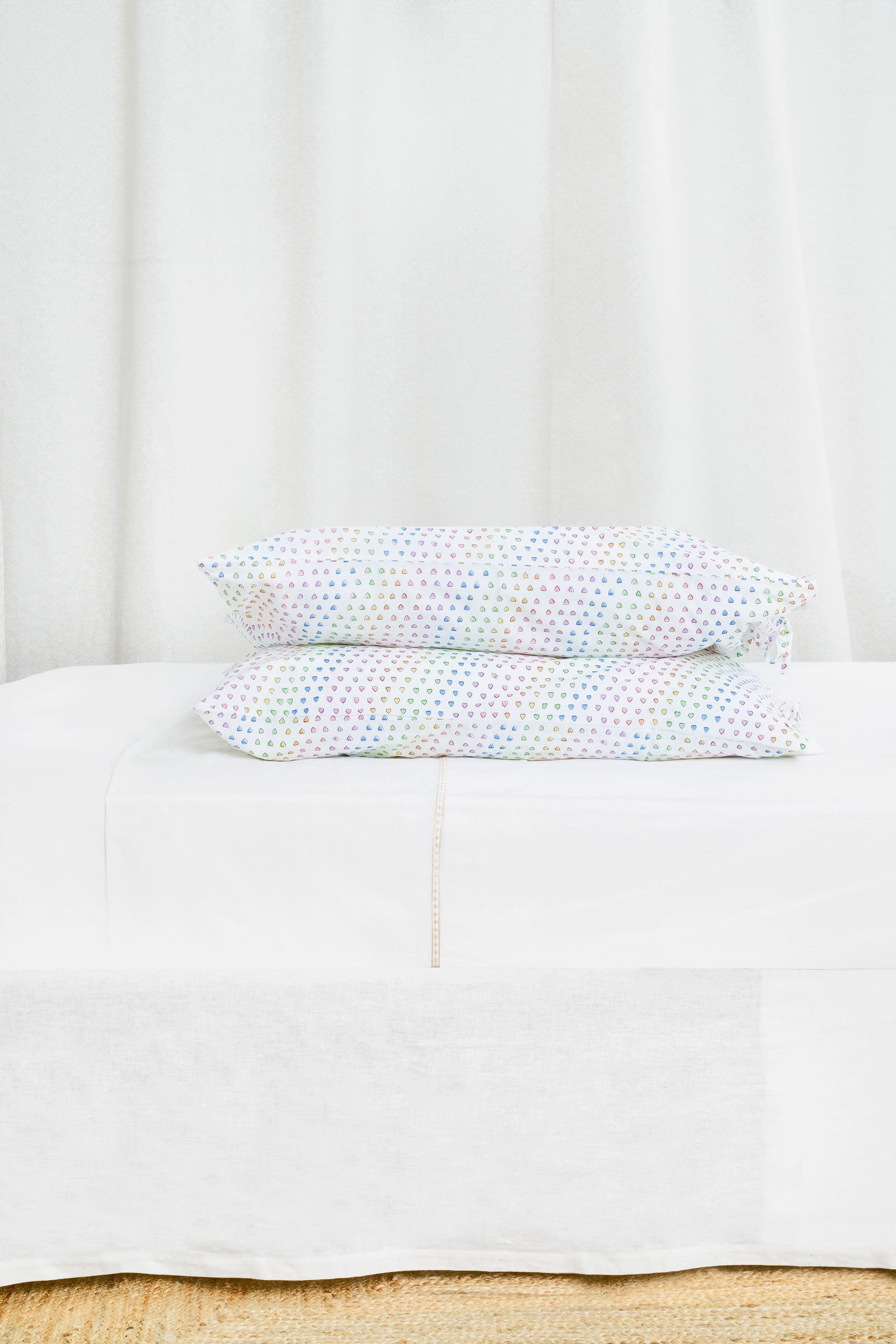 Disco Hearts Pillowcase Set with Ties - Image 5