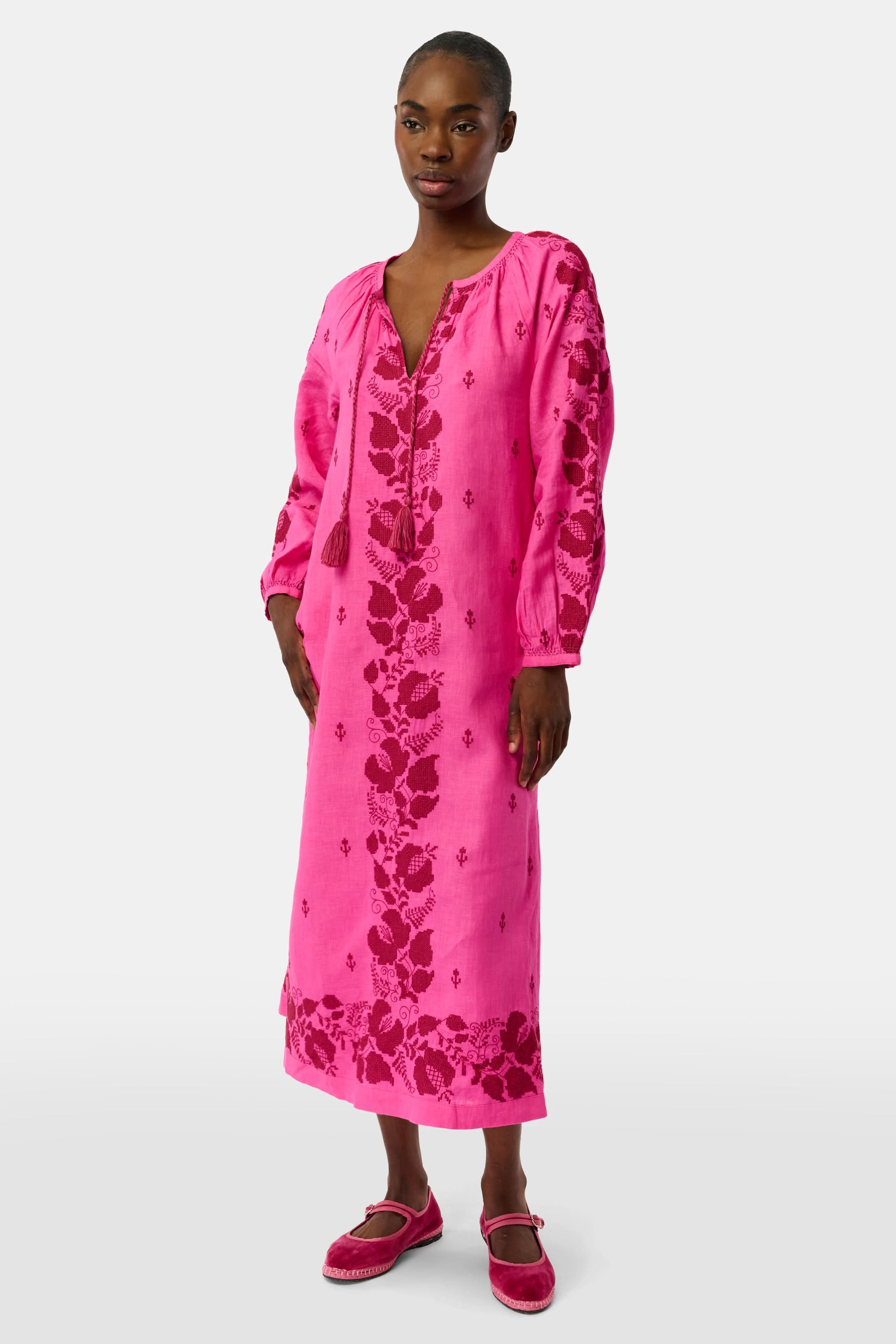 Cross Stitch Vine Shiv Caftan - Image 3