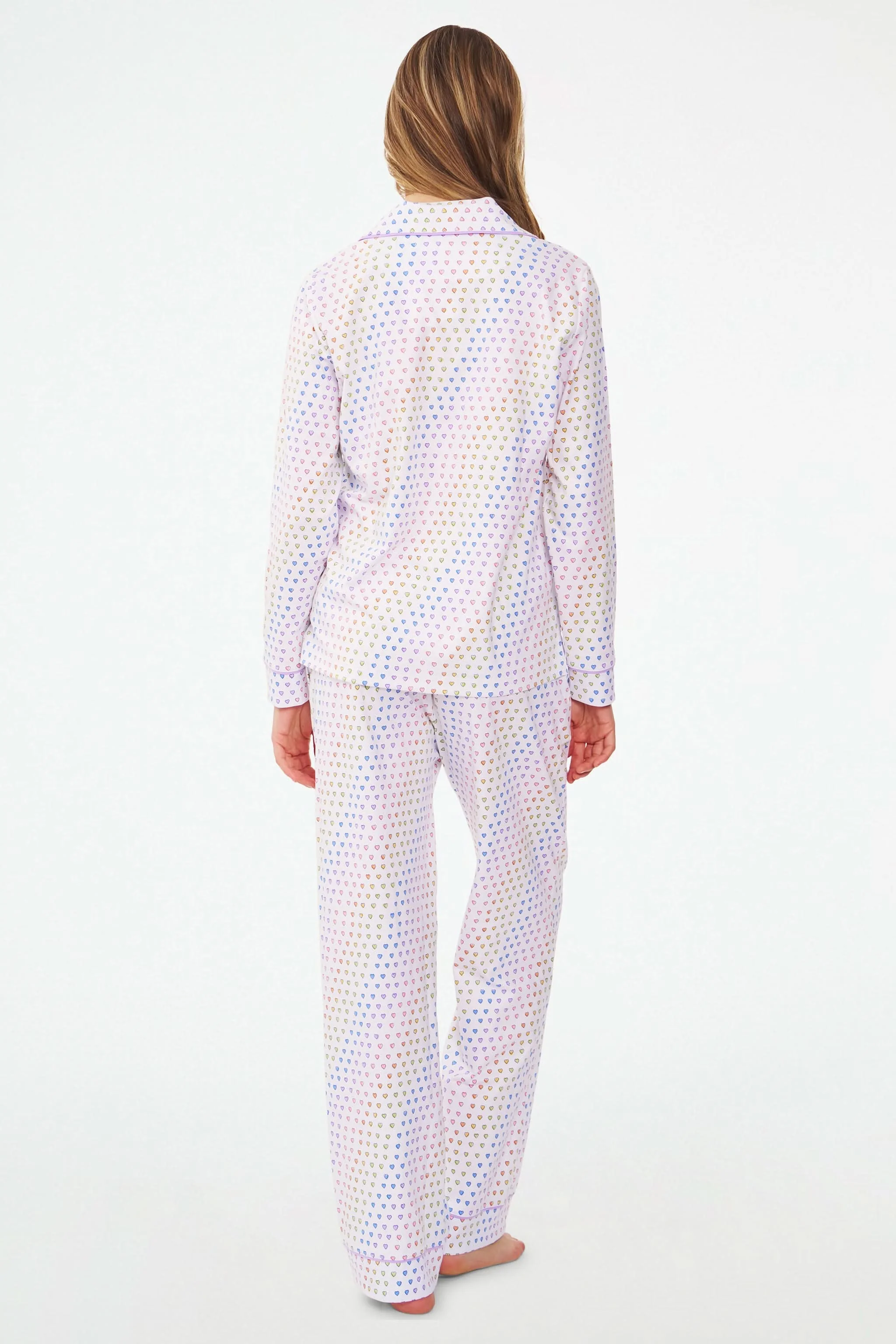 Disco Hearts Long Sleeve Polo Pajamas - Image 5