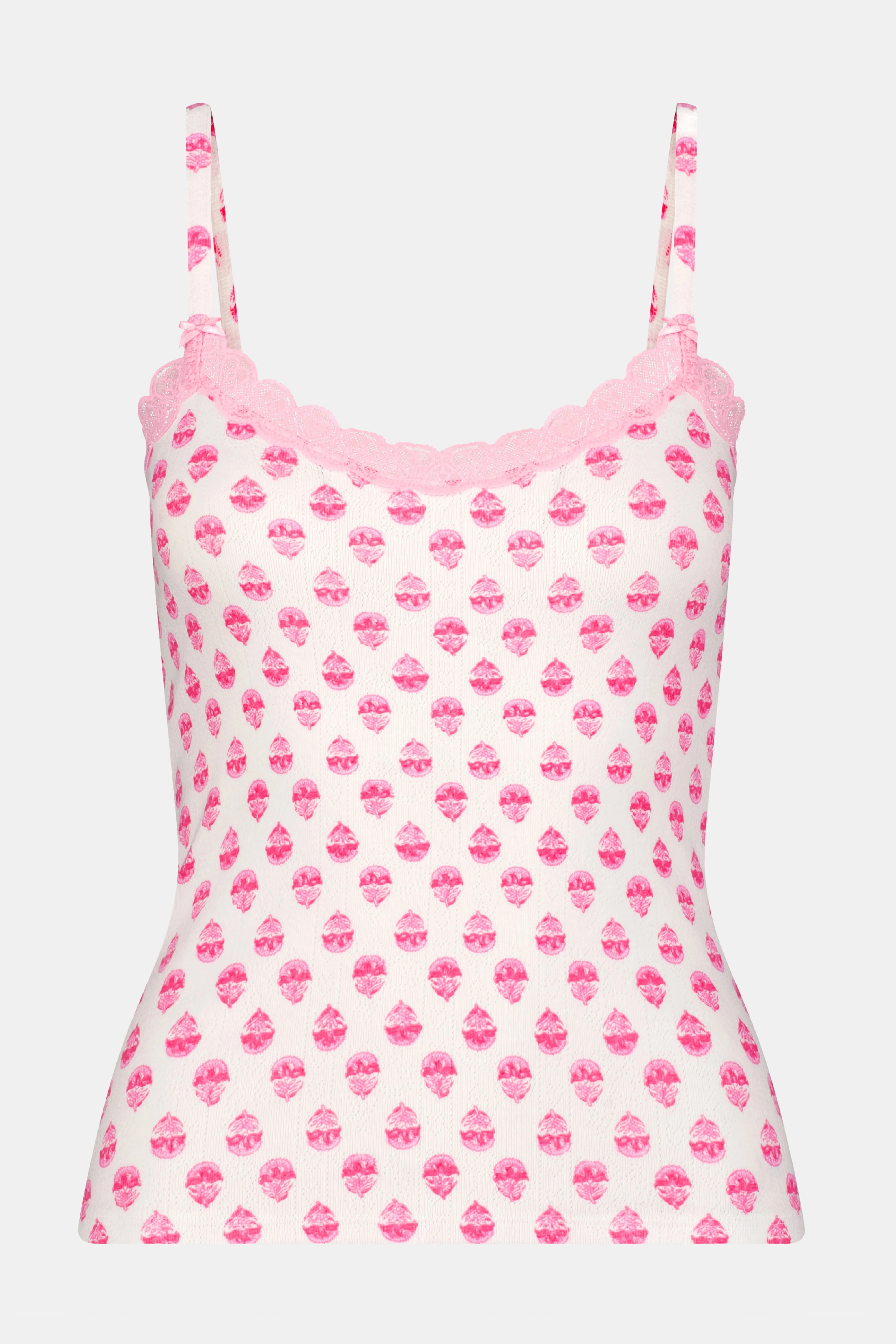 Ditsy Daisy Pointelle Carmine Cami - Image 7
