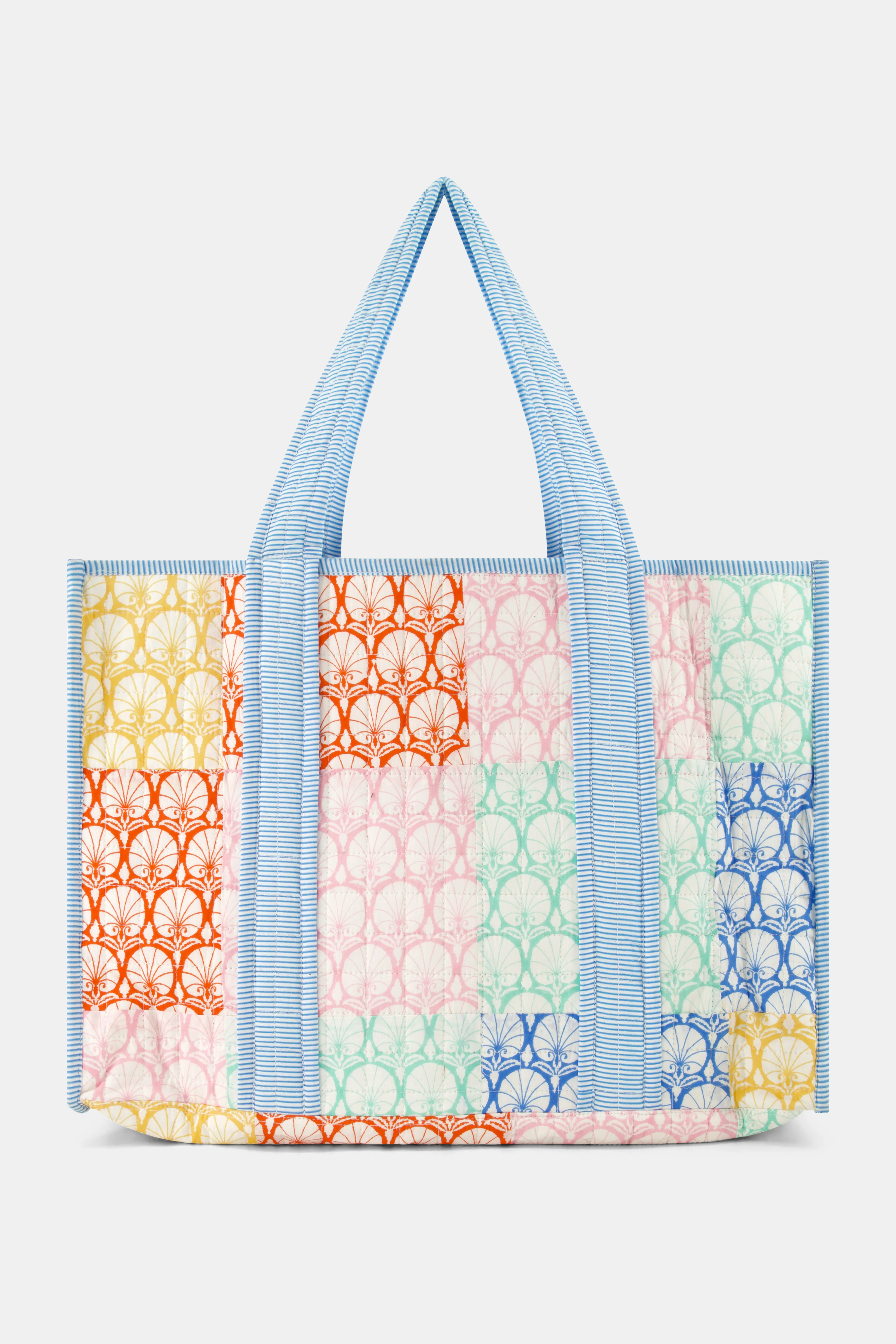 Fan Geo Quilted Tote