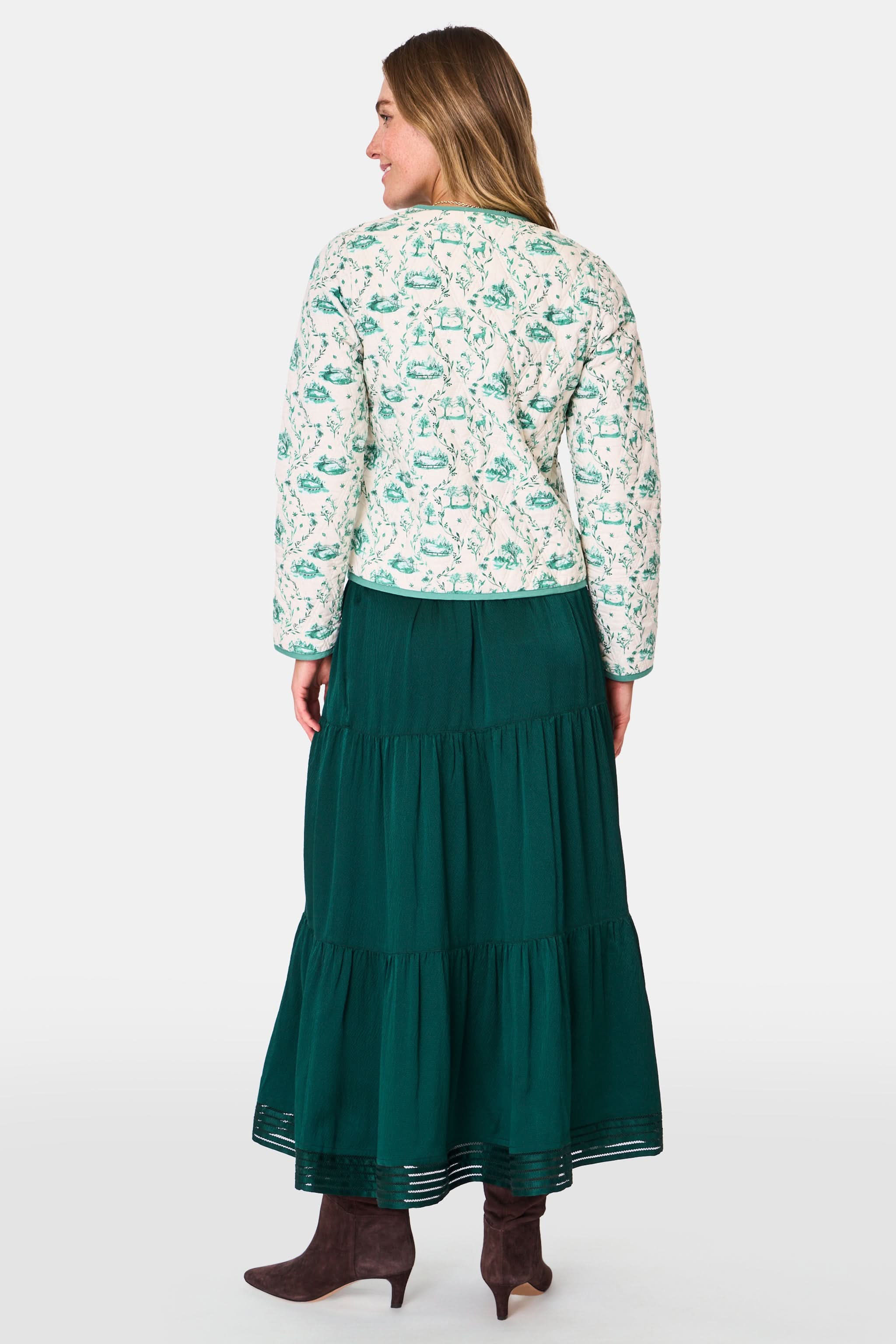 Feather Stitch Embroidery Carlisa Skirt - Image 4