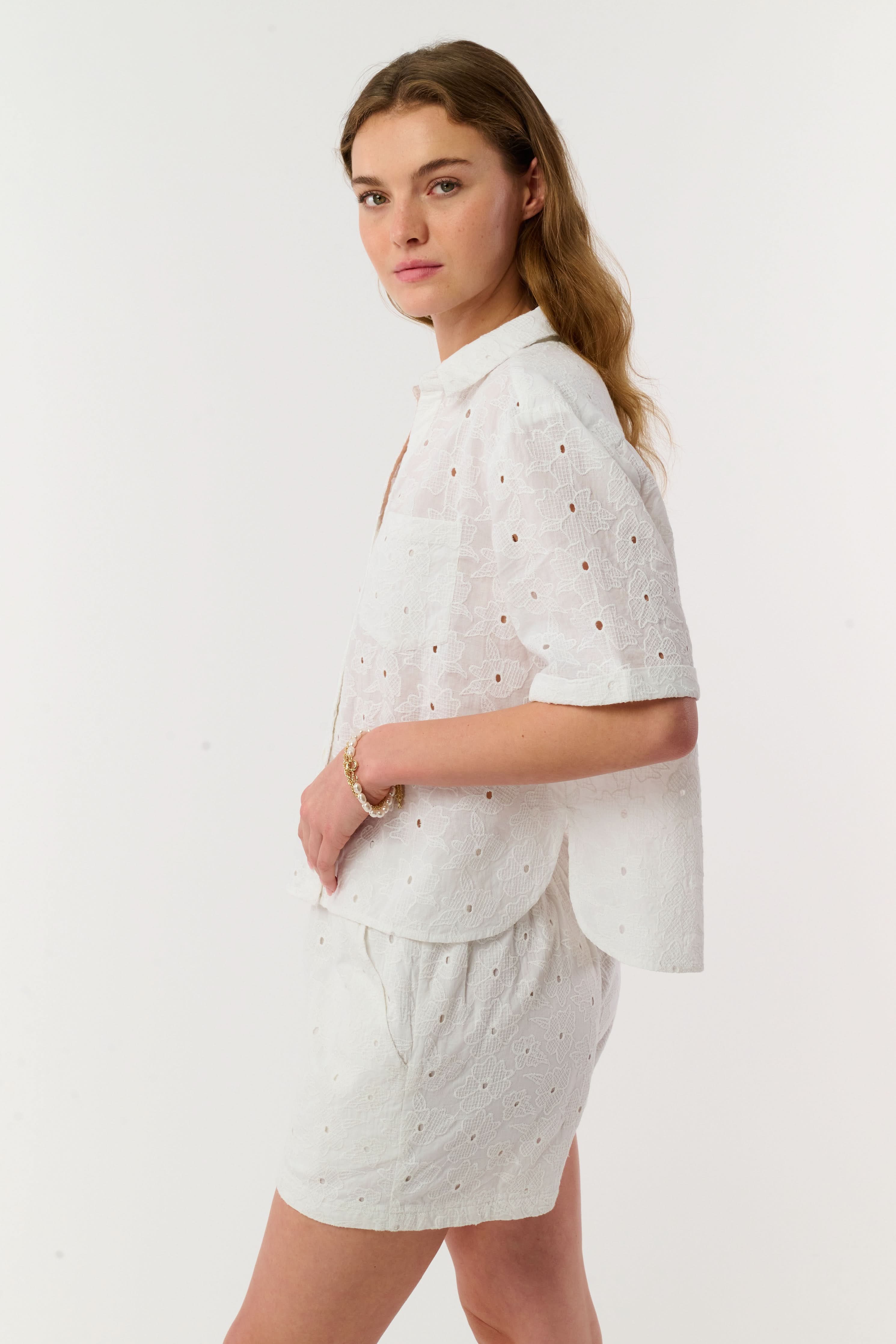 Floral Eyelet Cody Shorts - Image 4