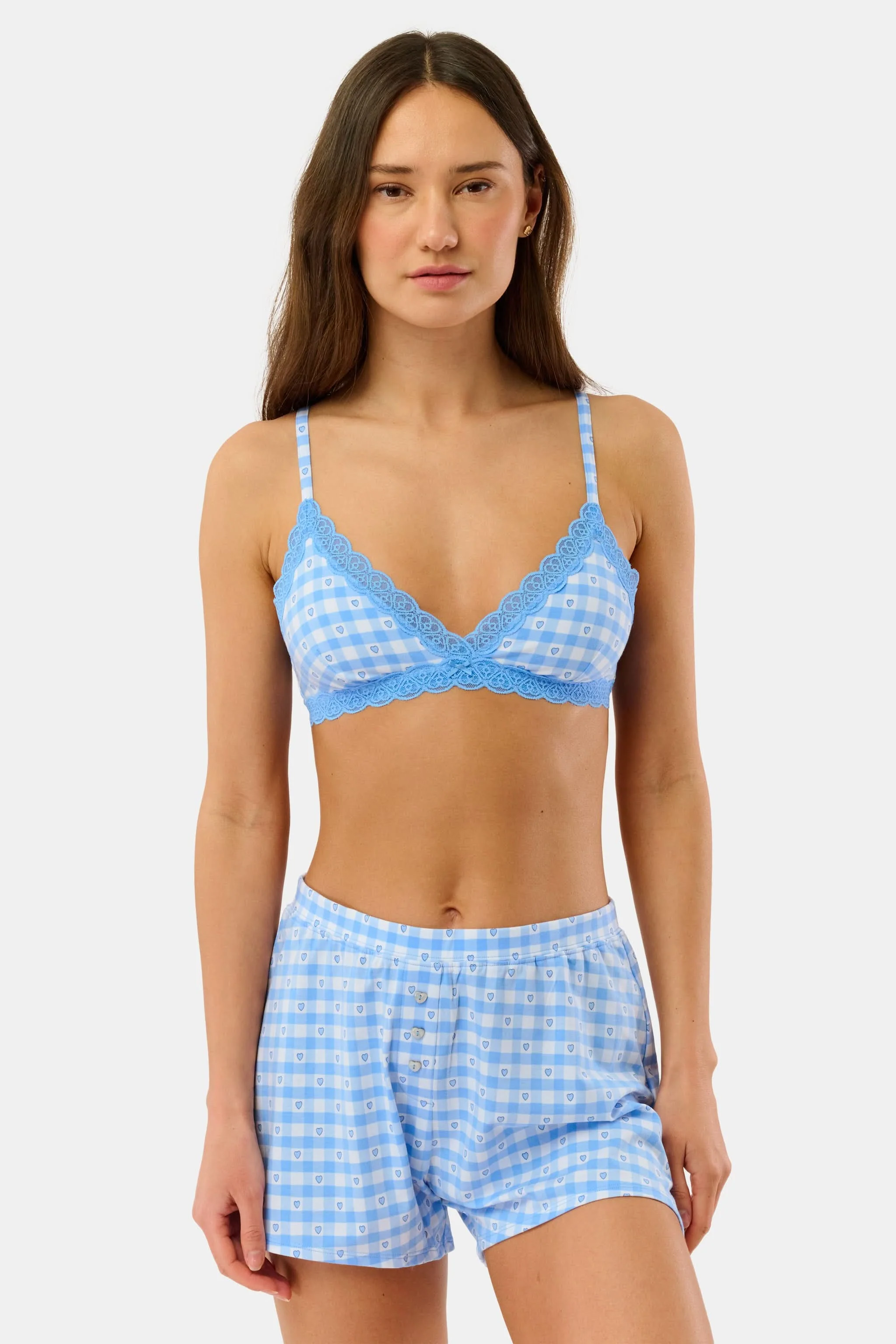 Gingham Hearts Jane Bralette - Image 3
