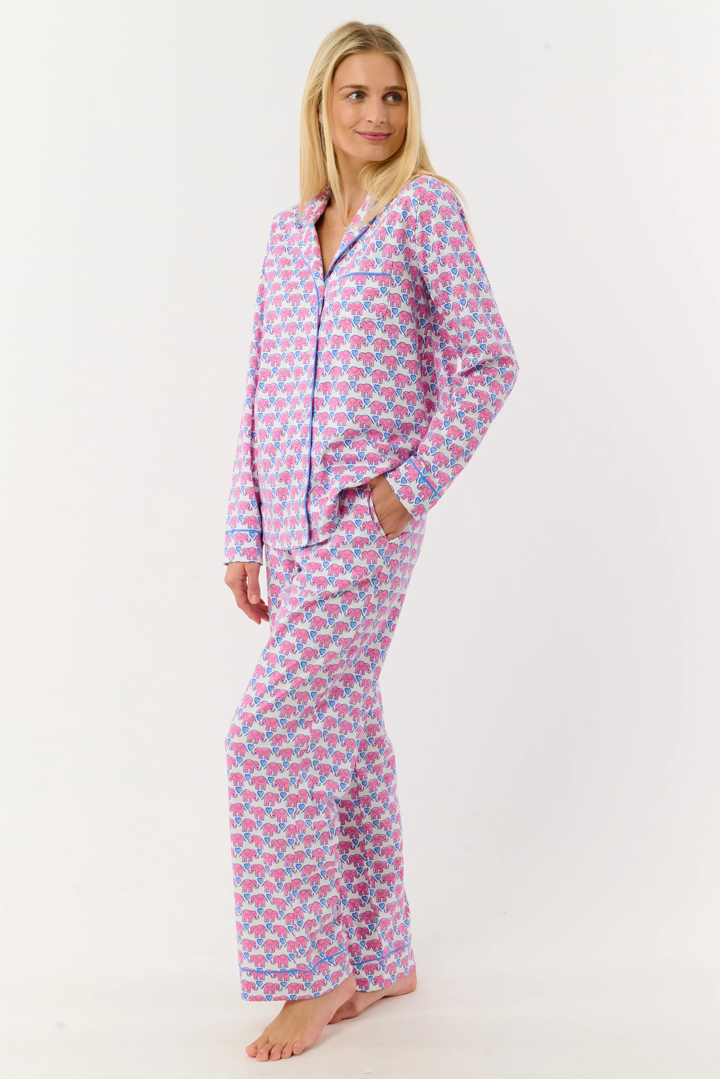 Hathi Heart Long Sleeve Polo Pajamas - Image 3