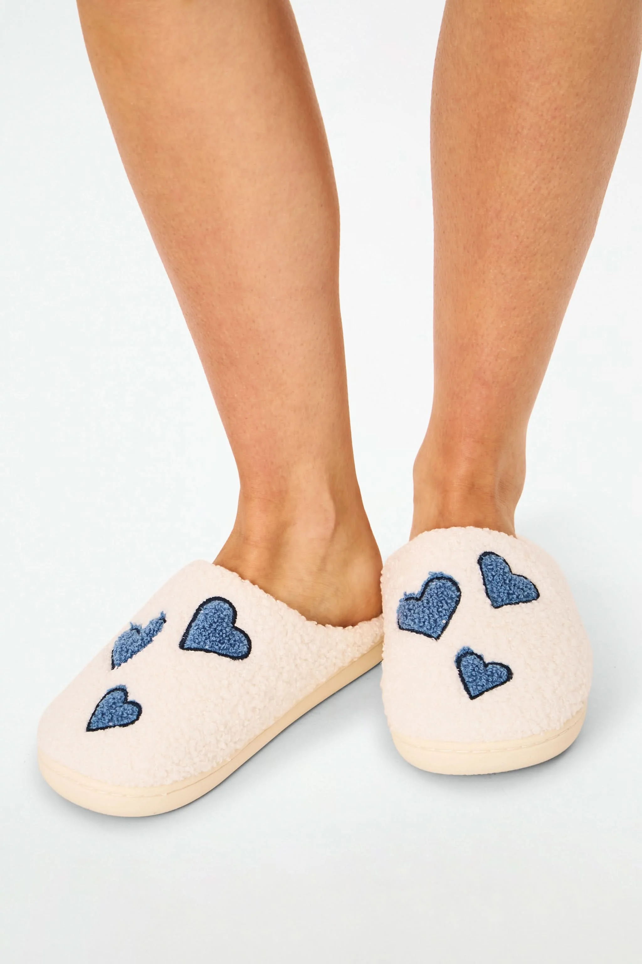 Hearts Fuzzy Slippers - Image 3