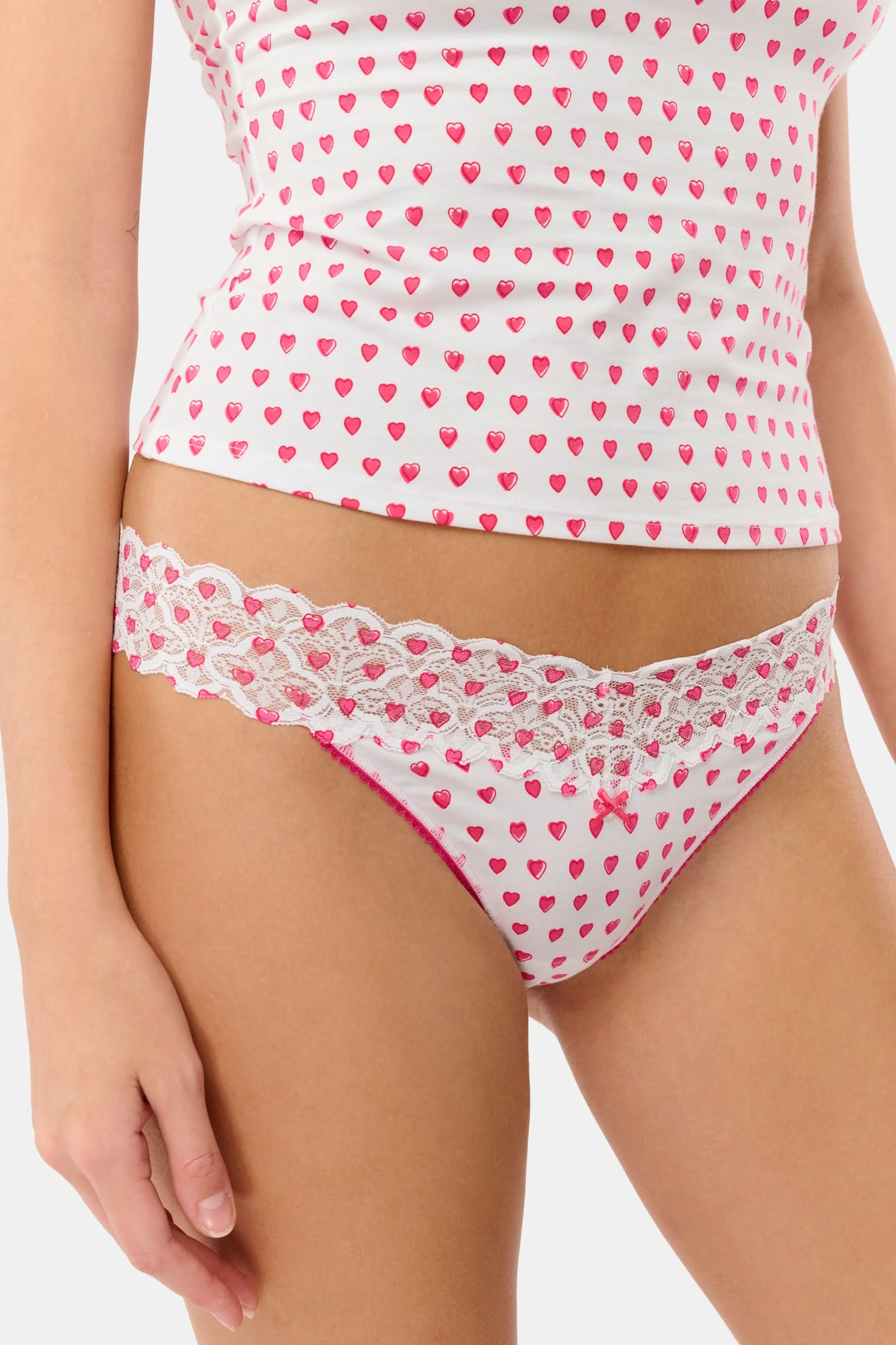 Hearts Lace Thong 3 Pack - Image 6