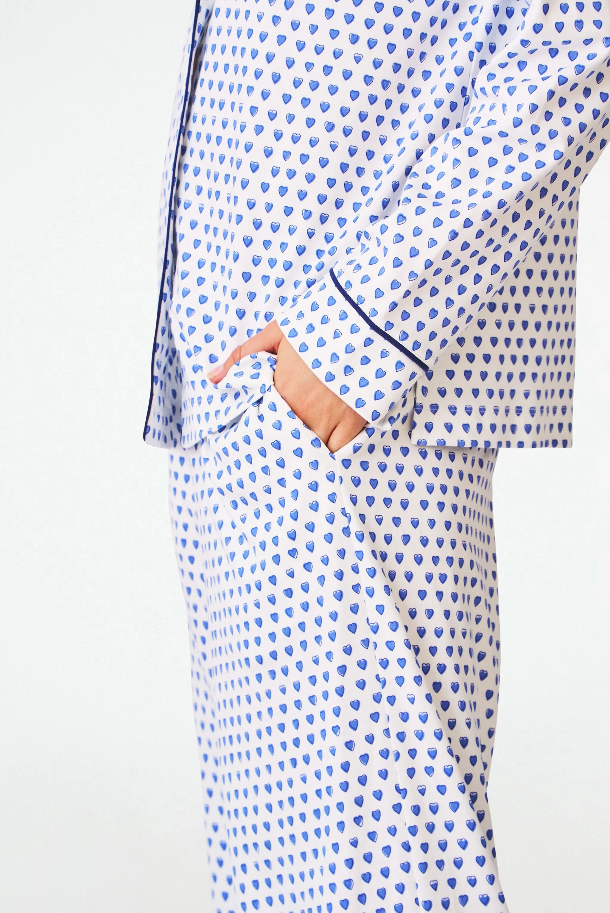 Hearts Long Sleeve Polo Pajamas - Image 3