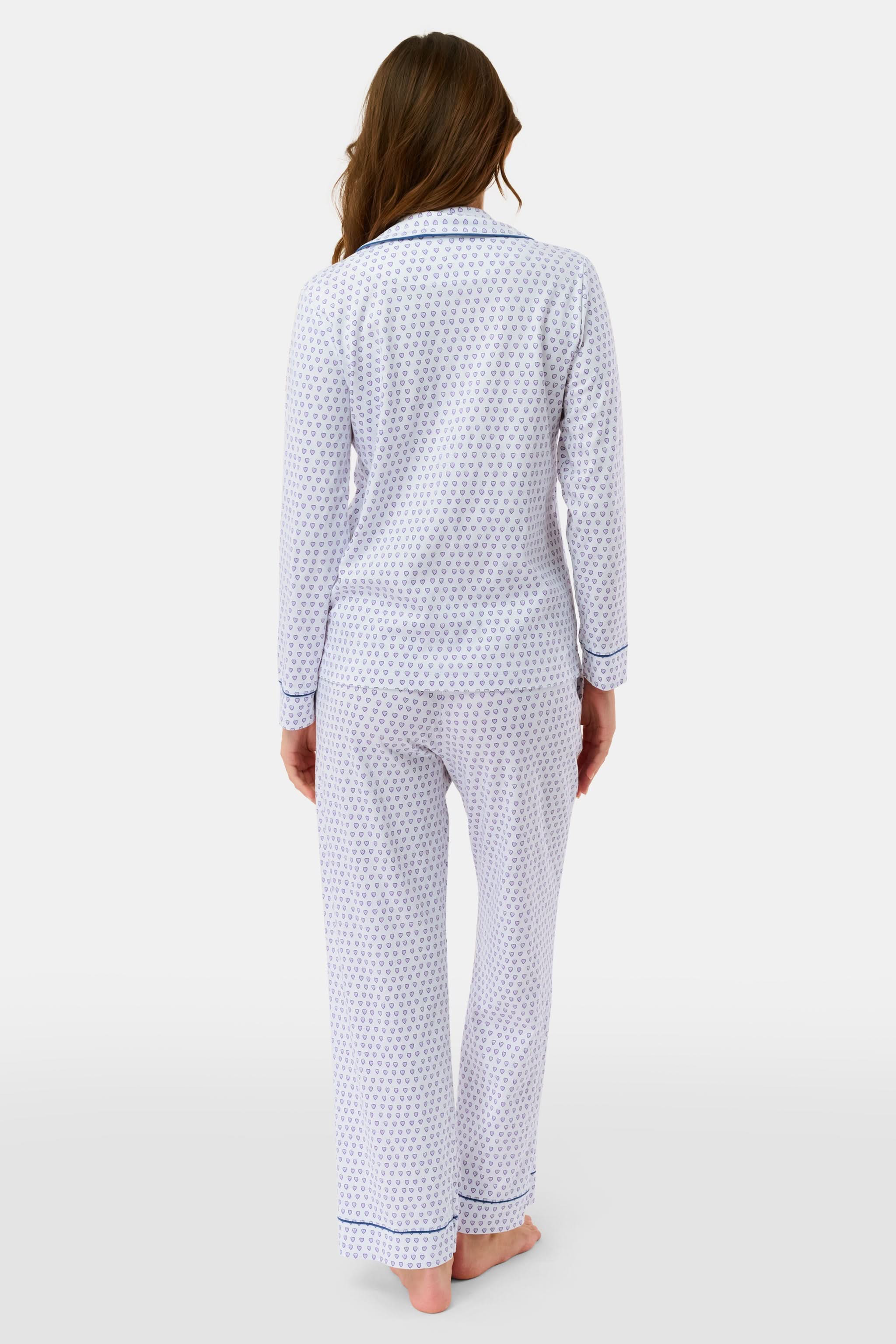 Hearts Long Sleeve Polo Pajamas - Image 3