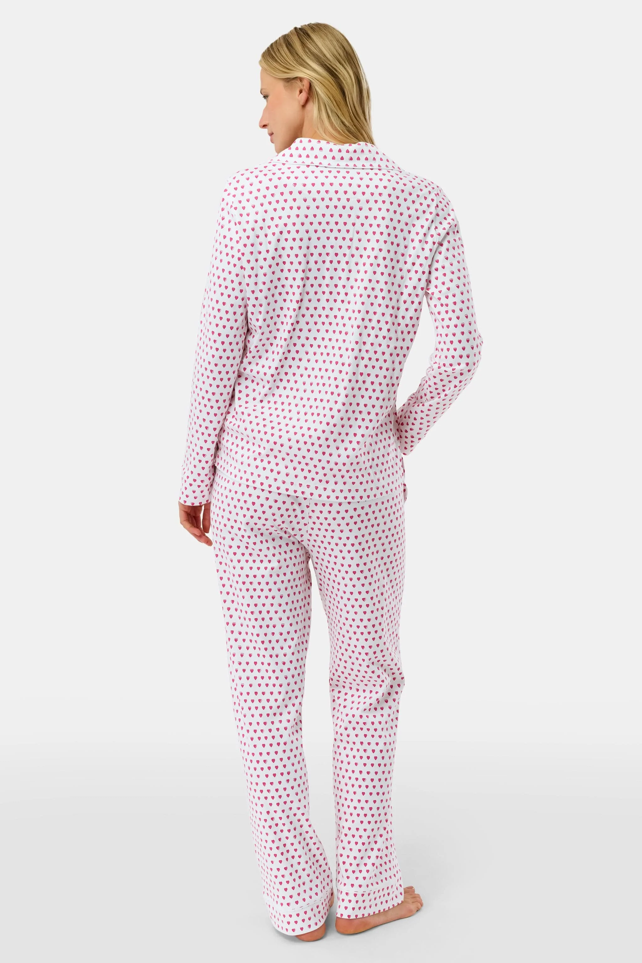 Hearts Long Sleeve Polo Pajamas - Image 5