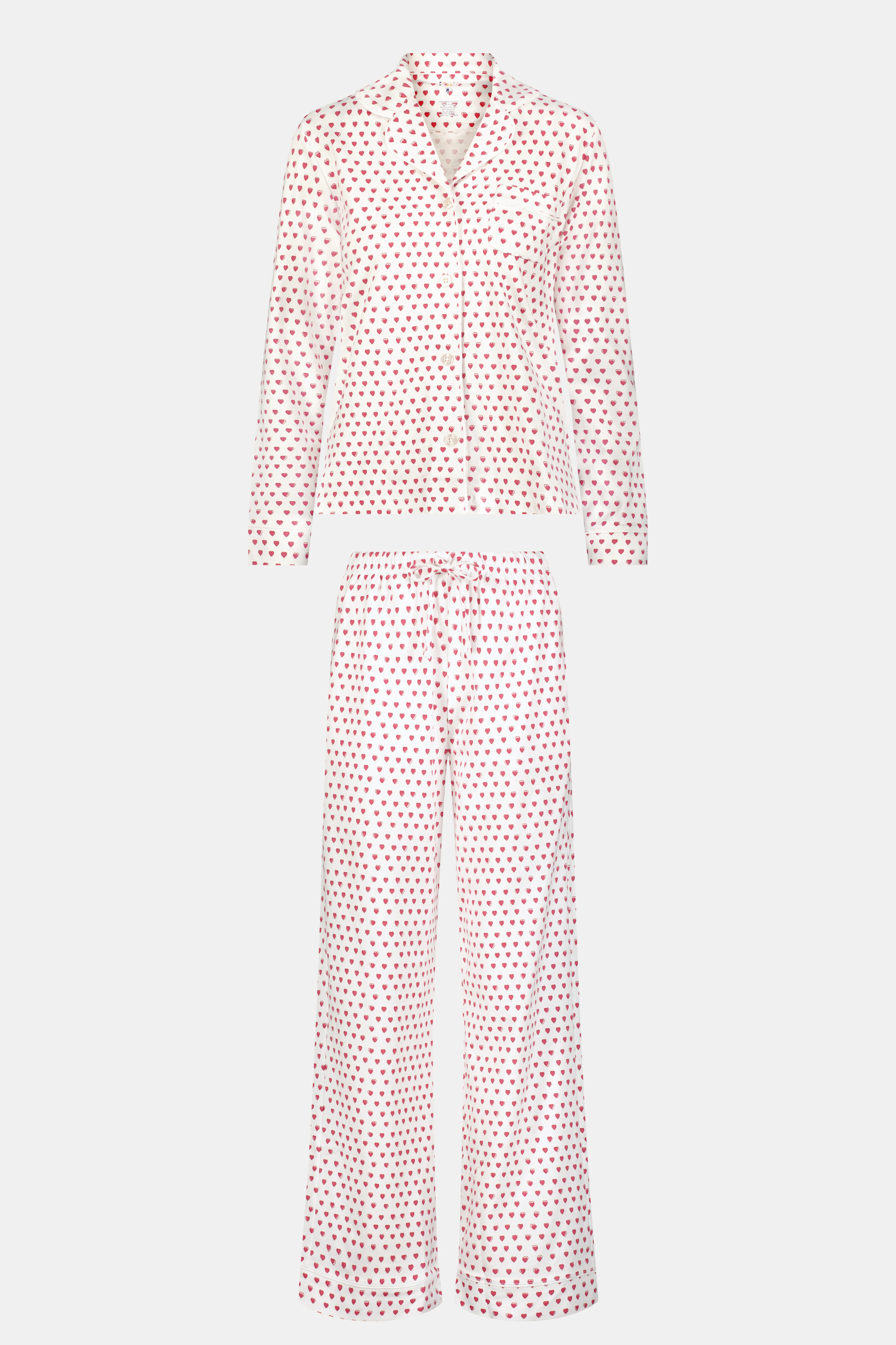 Hearts Long Sleeve Polo Pajamas - Image 6