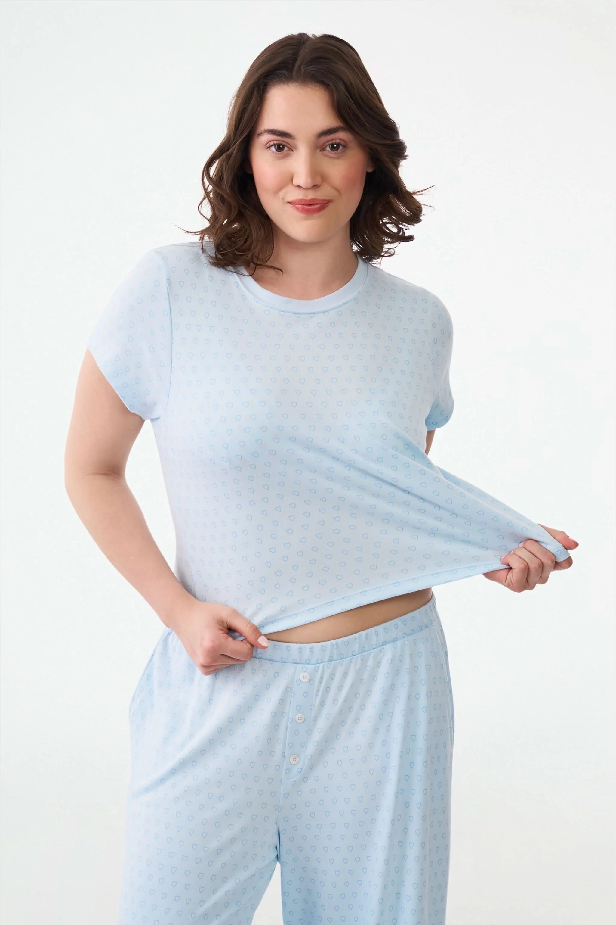 Hearts Tonal Classic Baby Tee - Image 4