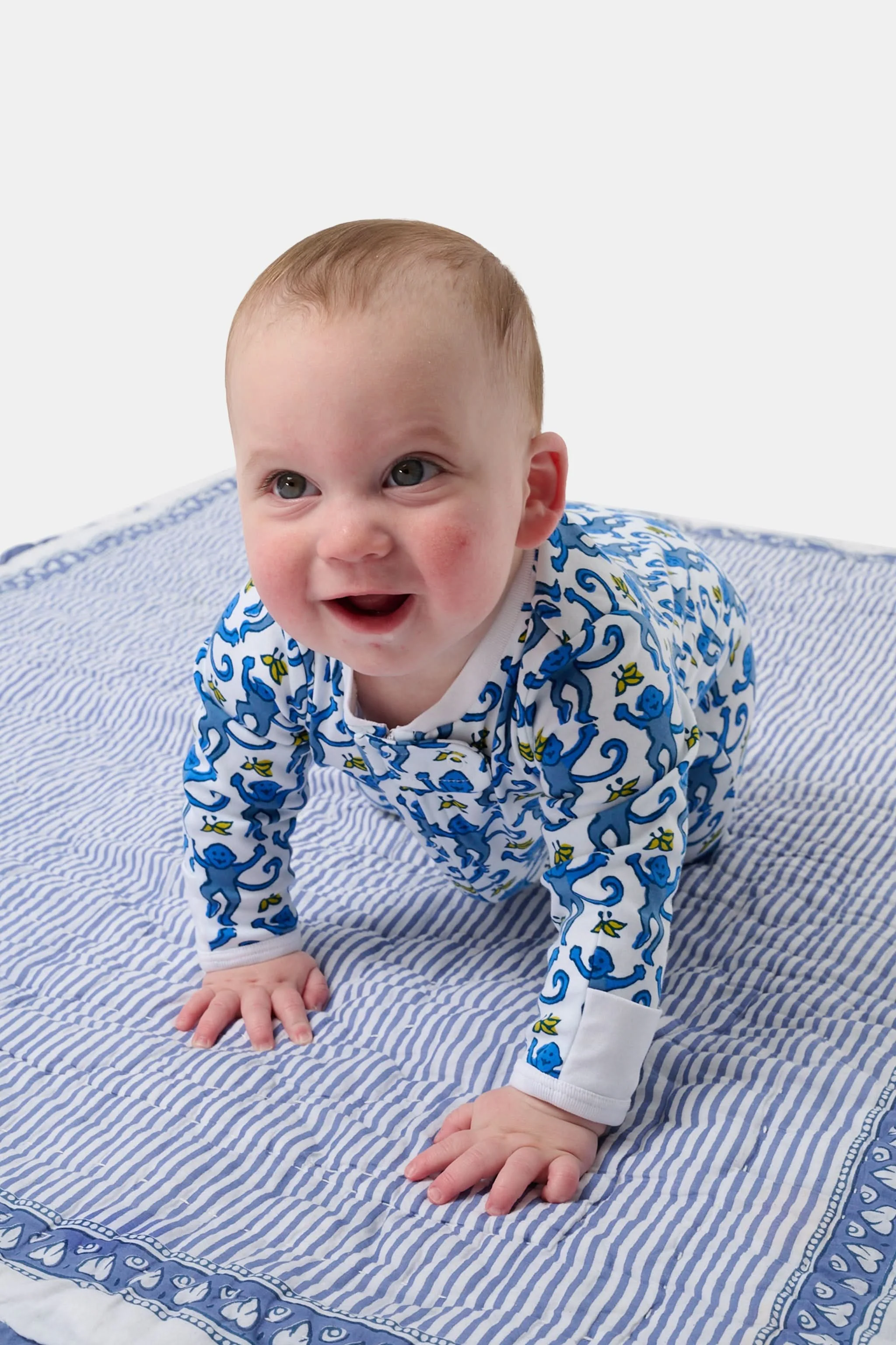 Infant Monkey Zipper Footie - Image 3