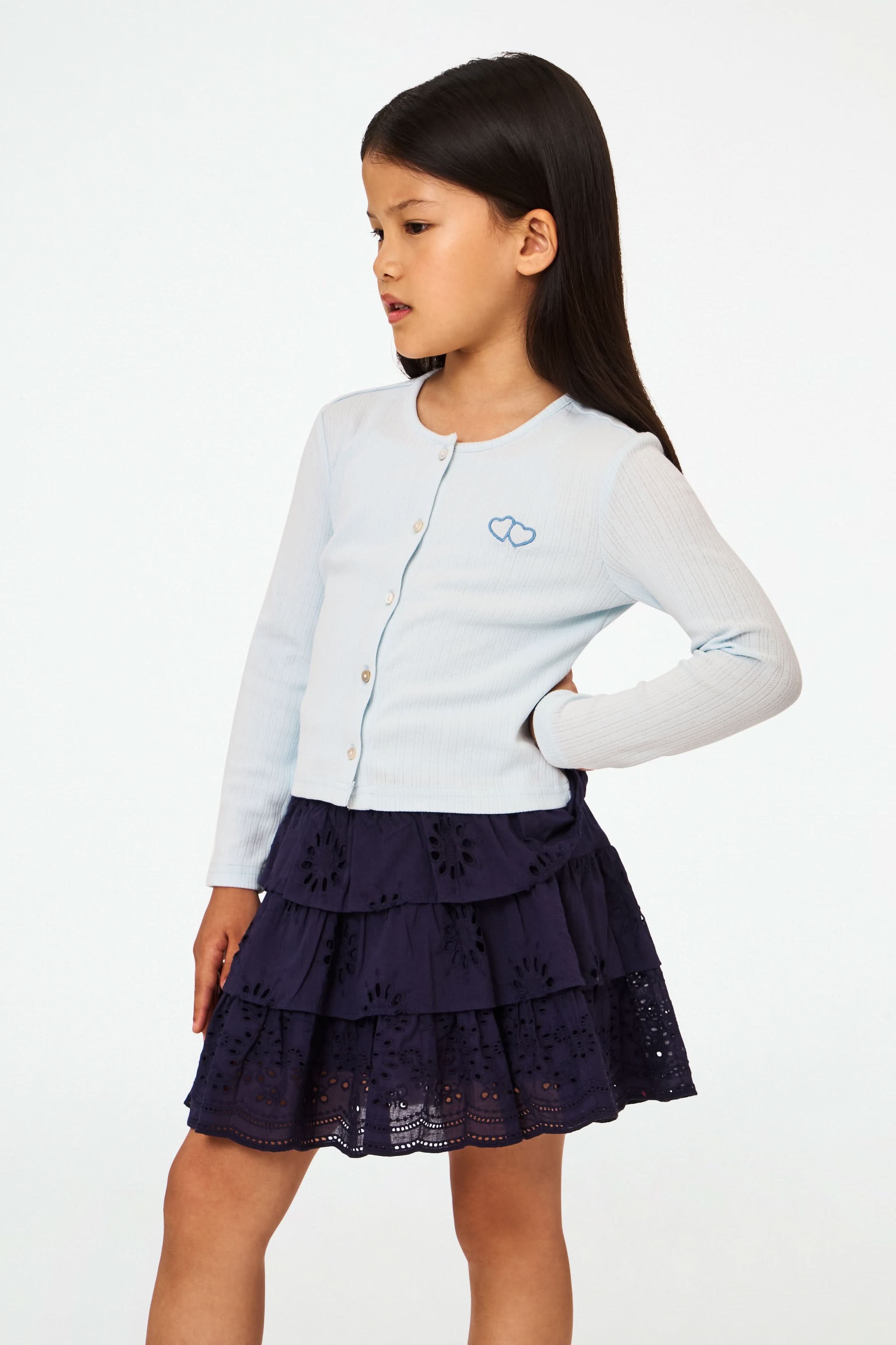 Kids Hearts Pointelle Heidi Cardigan - Image 4