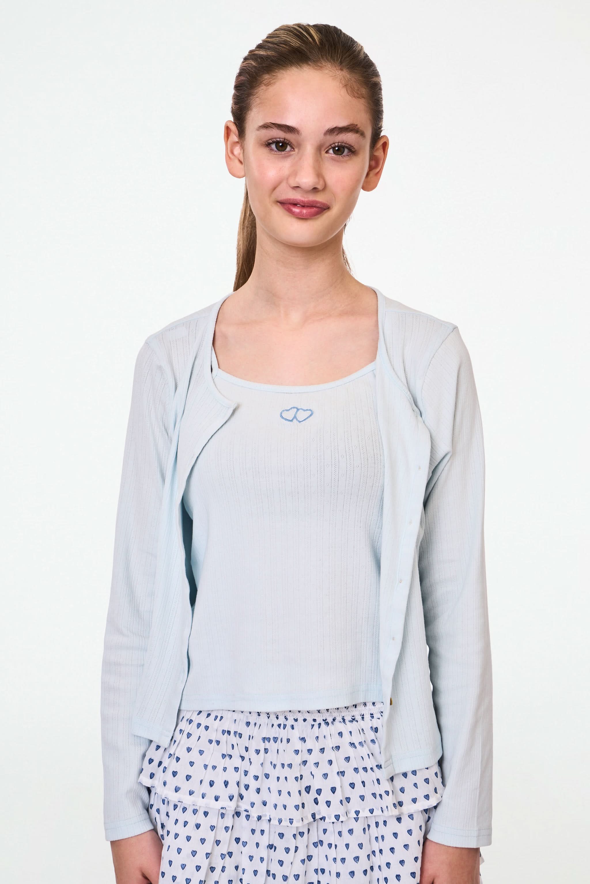 Kids Hearts Pointelle Heidi Cardigan - Image 8
