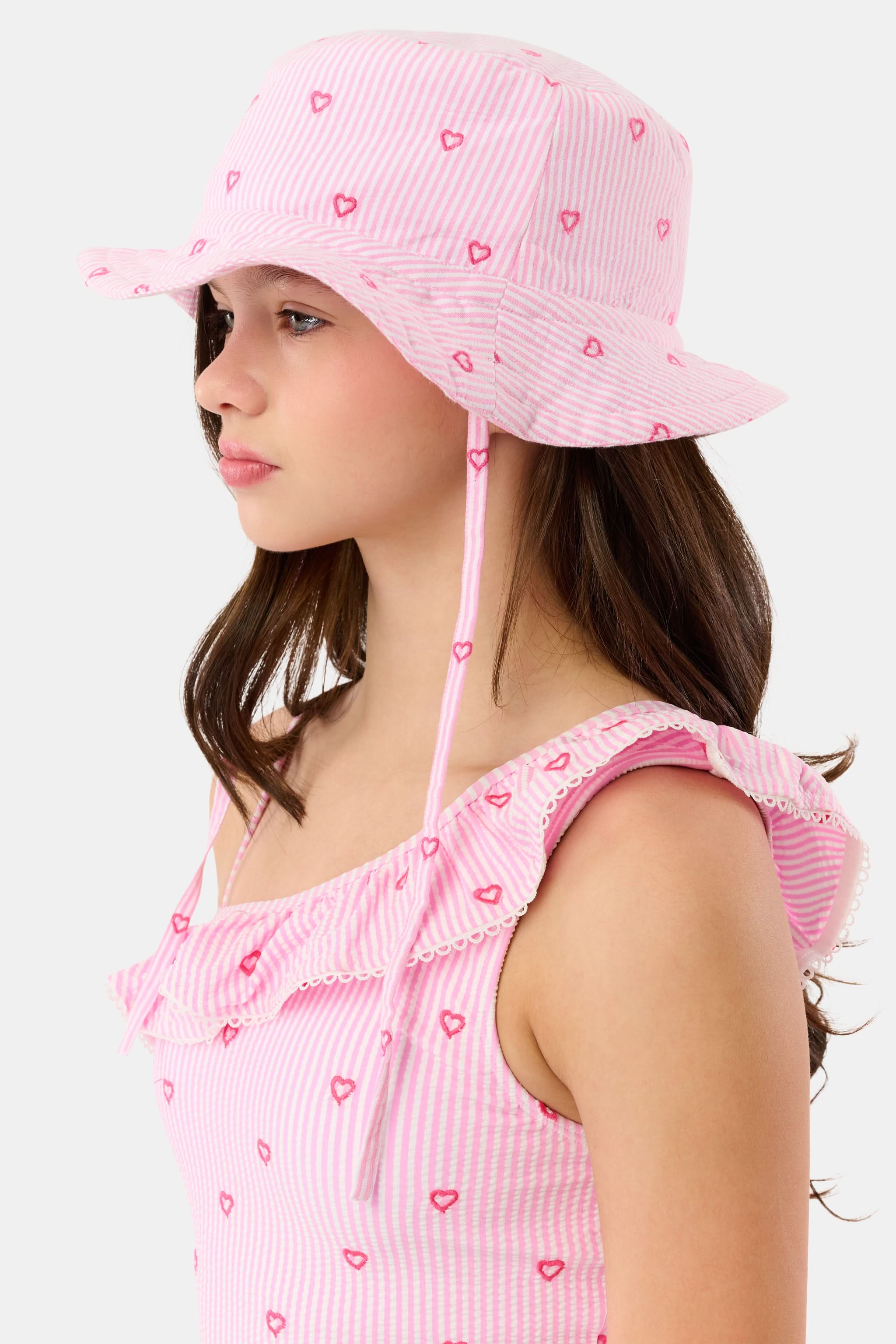 Kids Mini Hearts Bucket Hat - Image 5