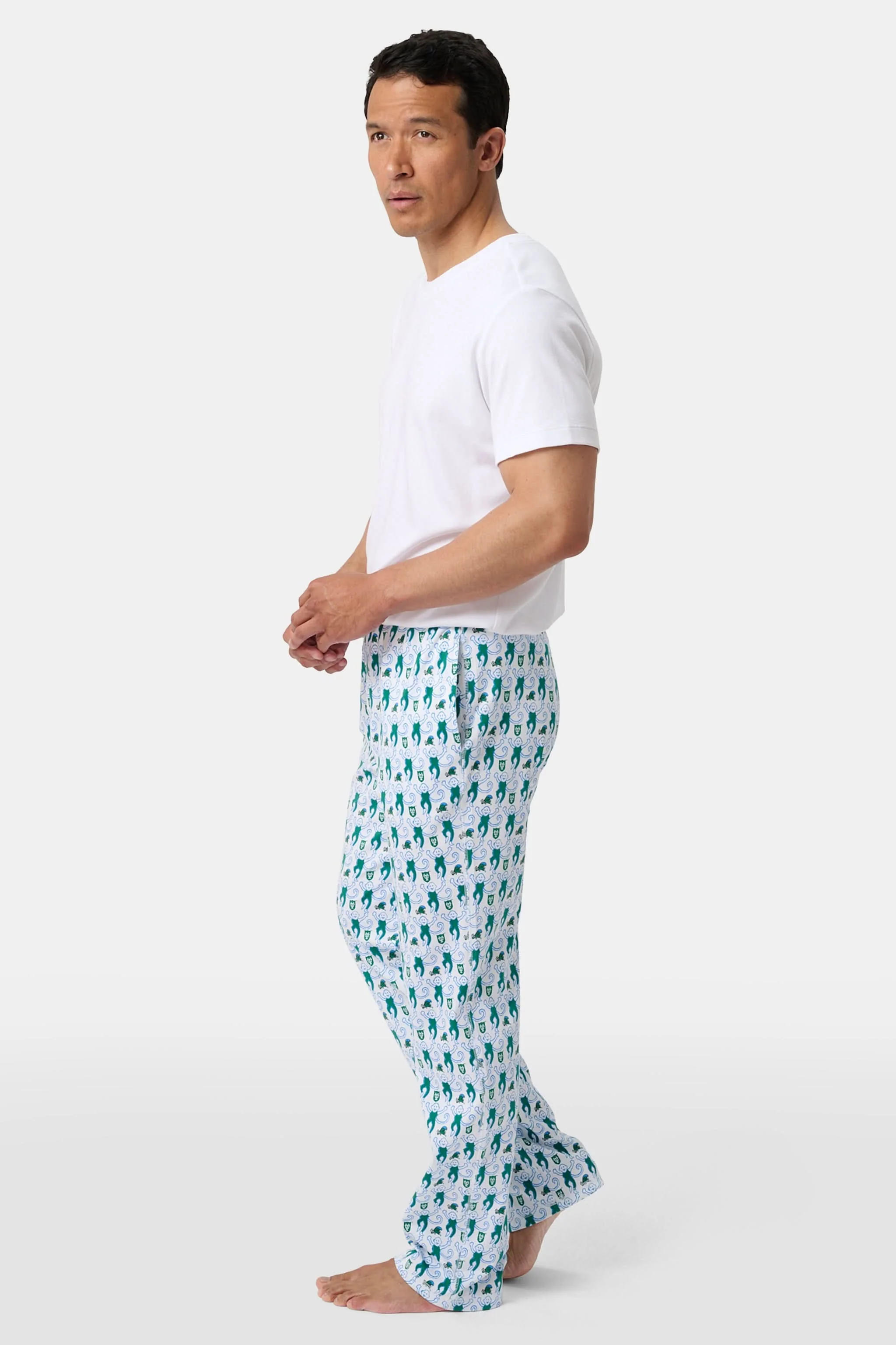 Mens Green Wave Lovely Monkey Simon Pant - Image 3