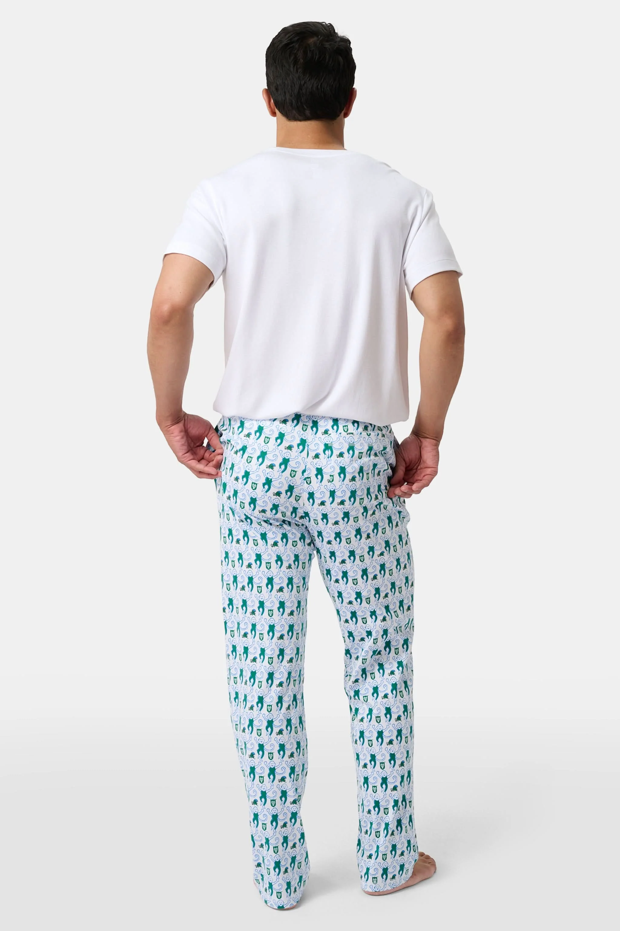 Mens Green Wave Lovely Monkey Simon Pant - Image 4