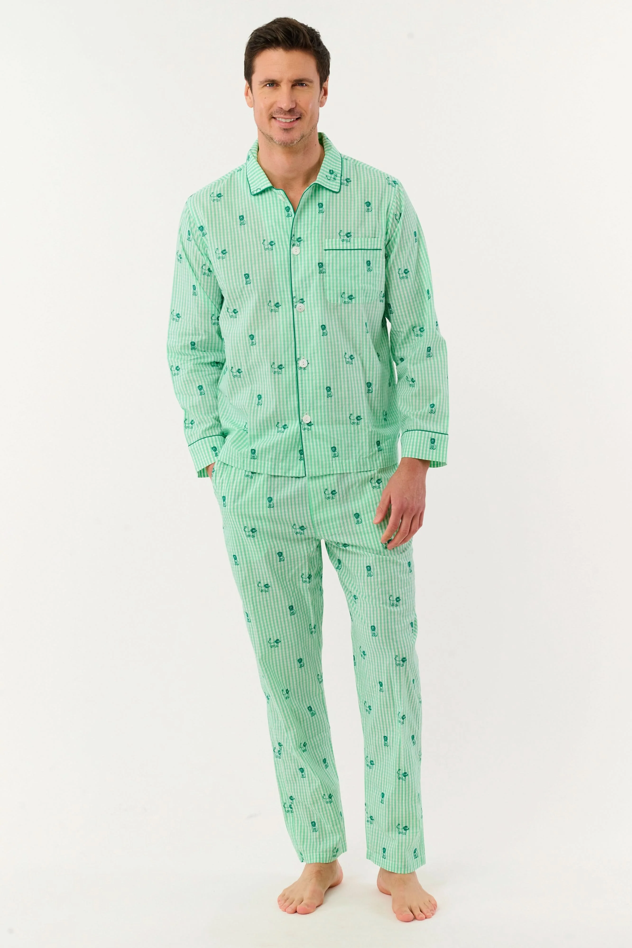 Mens Leo Gingham Loungewear