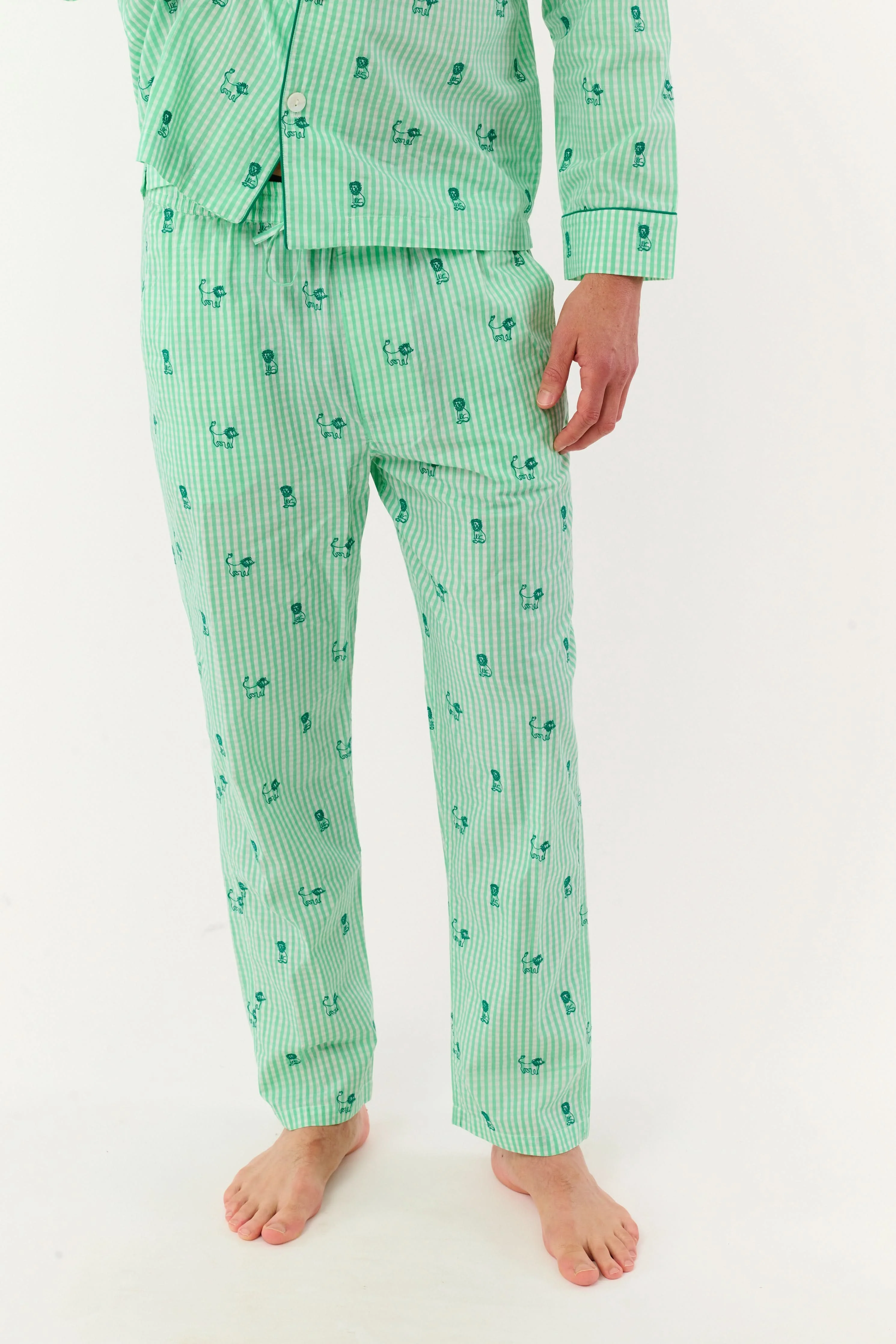 Mens Leo Gingham Loungewear - Image 3