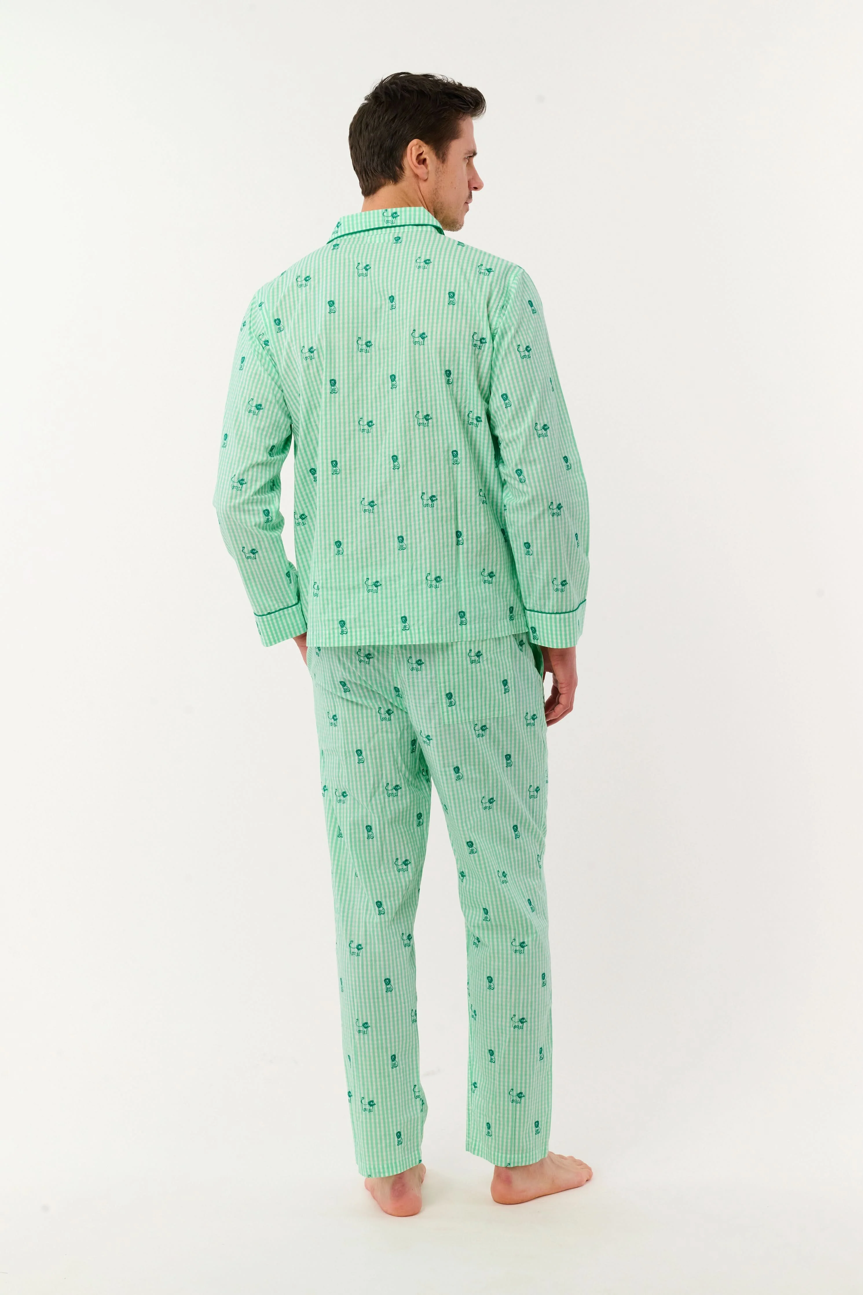 Mens Leo Gingham Loungewear - Image 6