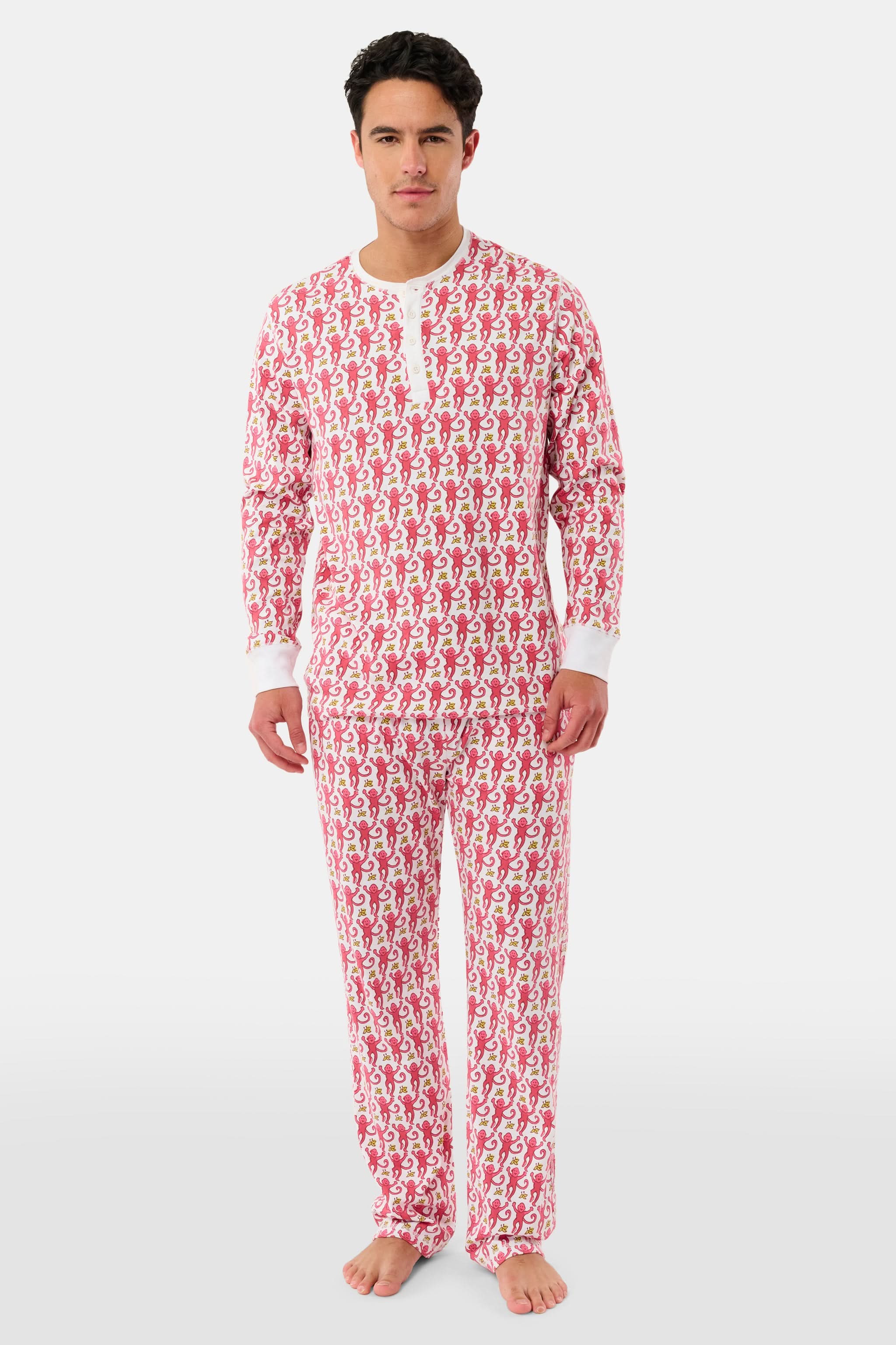 Mens Monkey Spencer Pajamas - Image 3