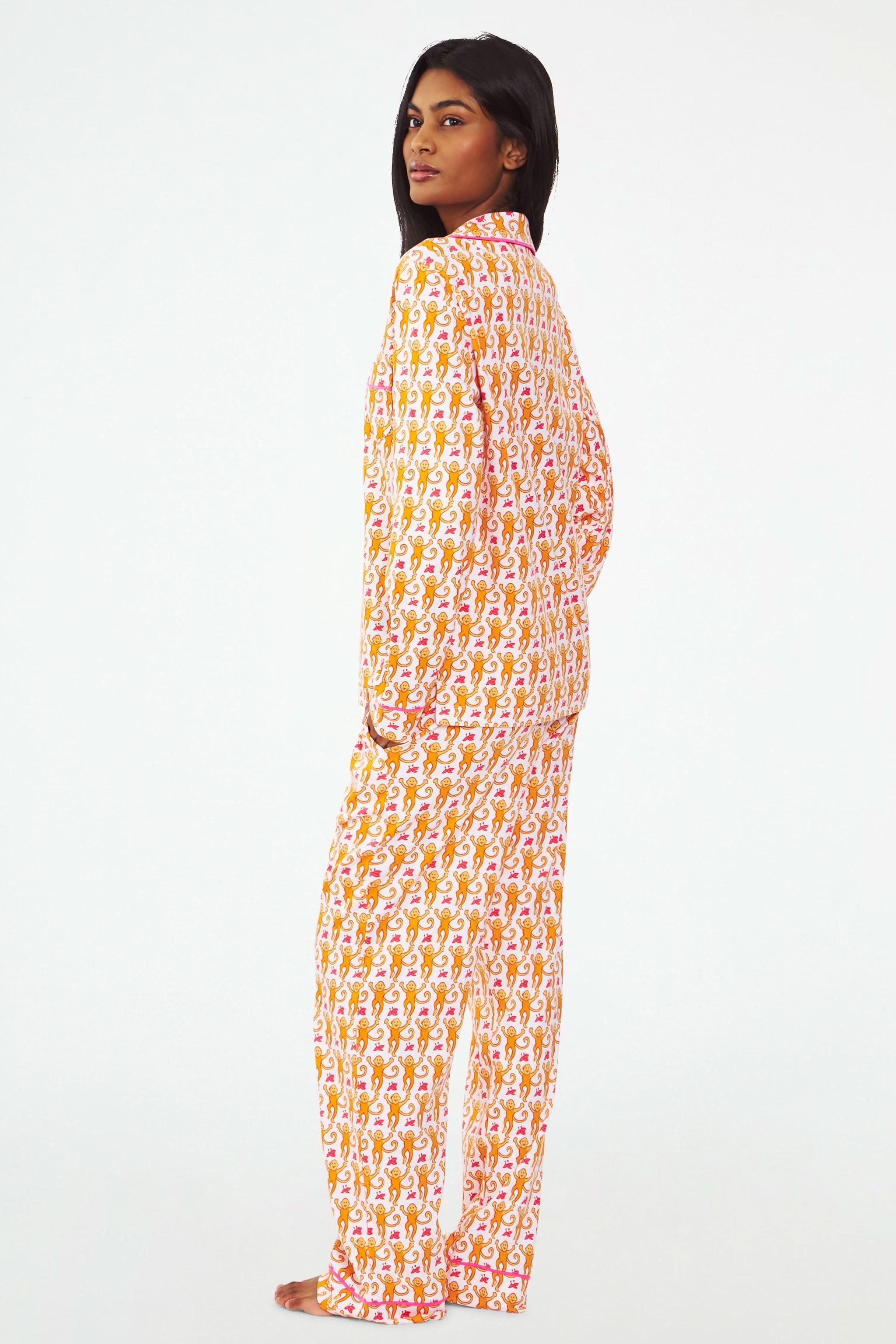 Monkey Long Sleeve Polo Pajamas - Image 7