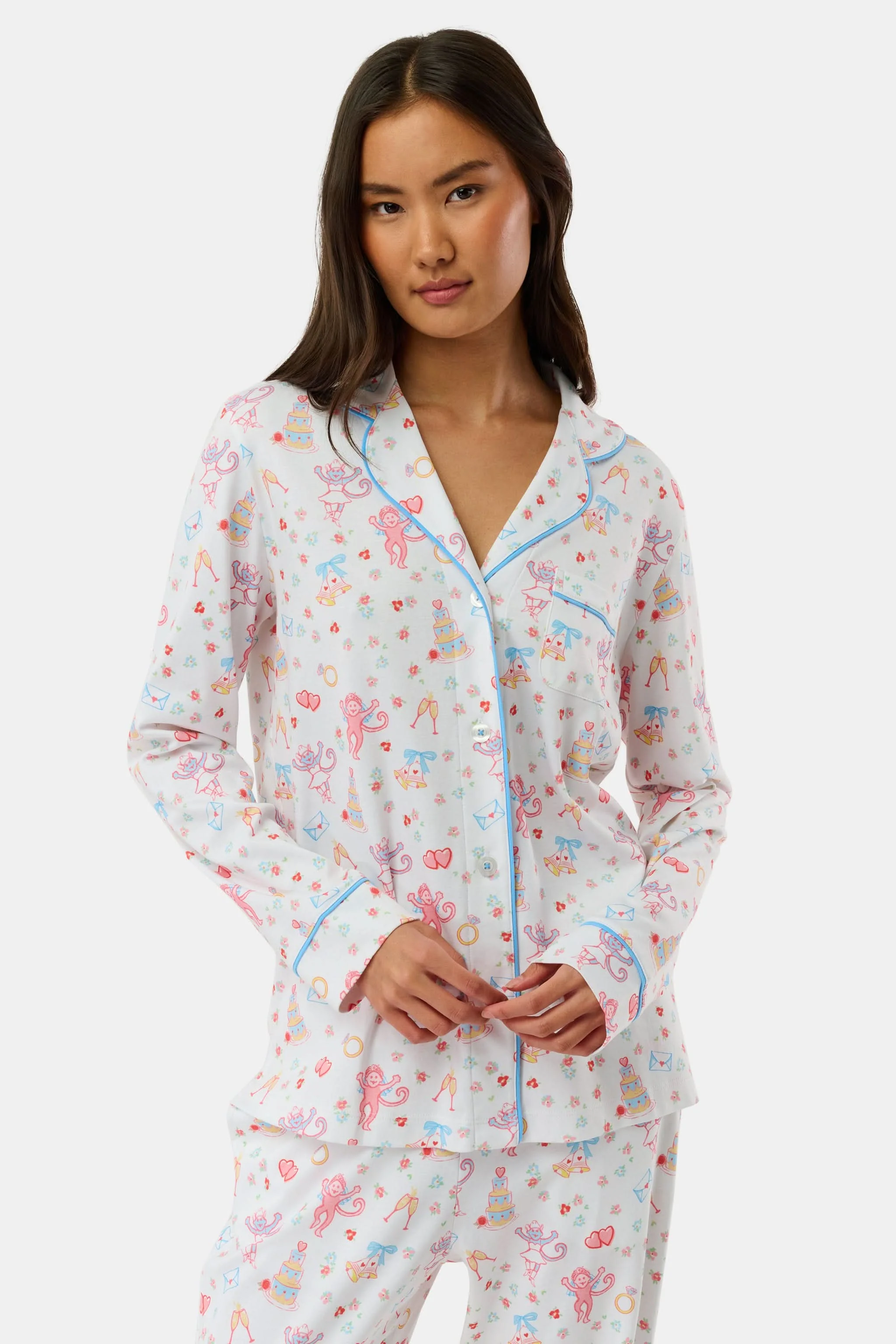 Monkey Said Yes Long Sleeve Polo Pajamas - Image 2