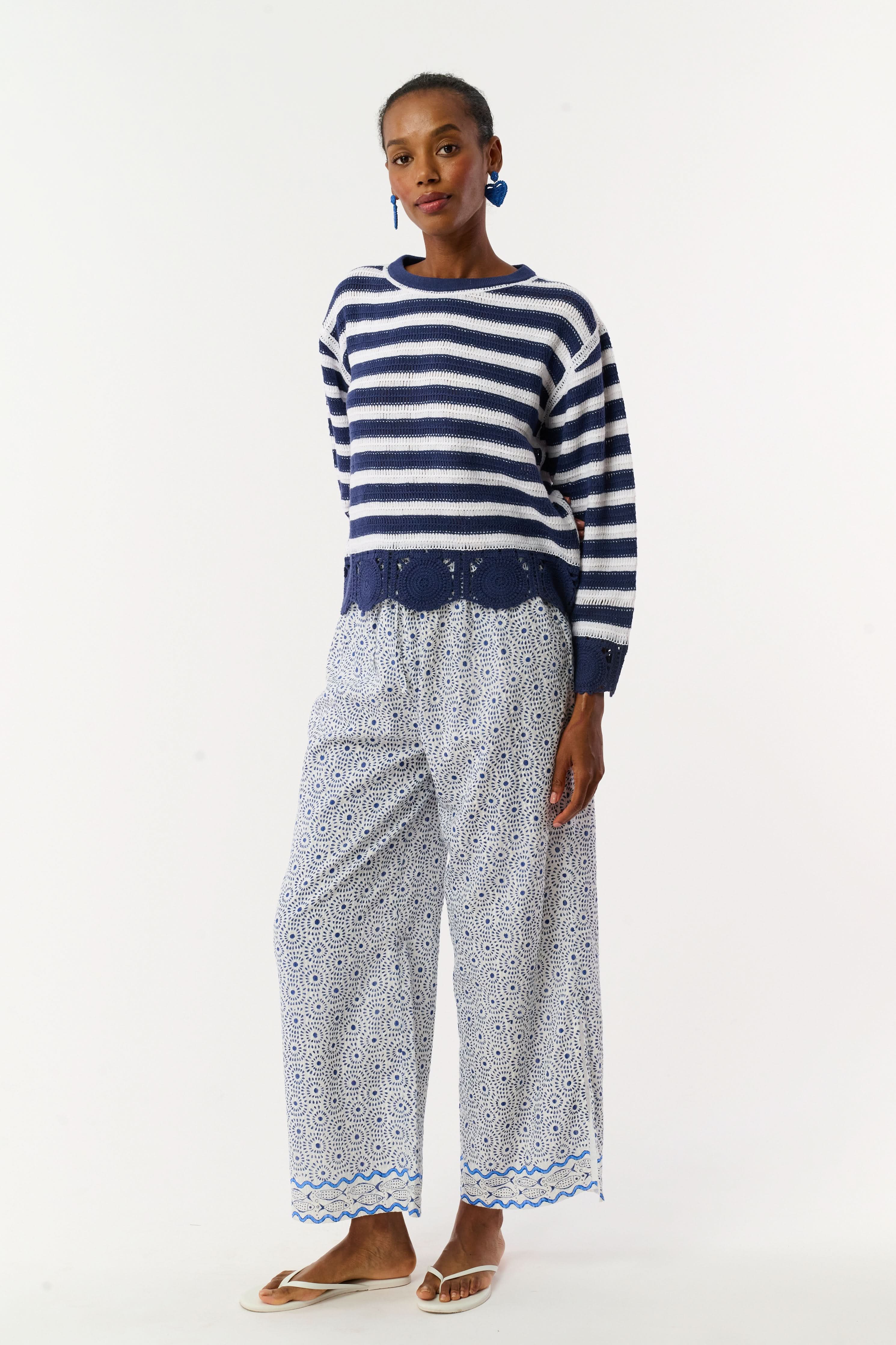 Naolin Fish Border Caspian Pant - Image 2