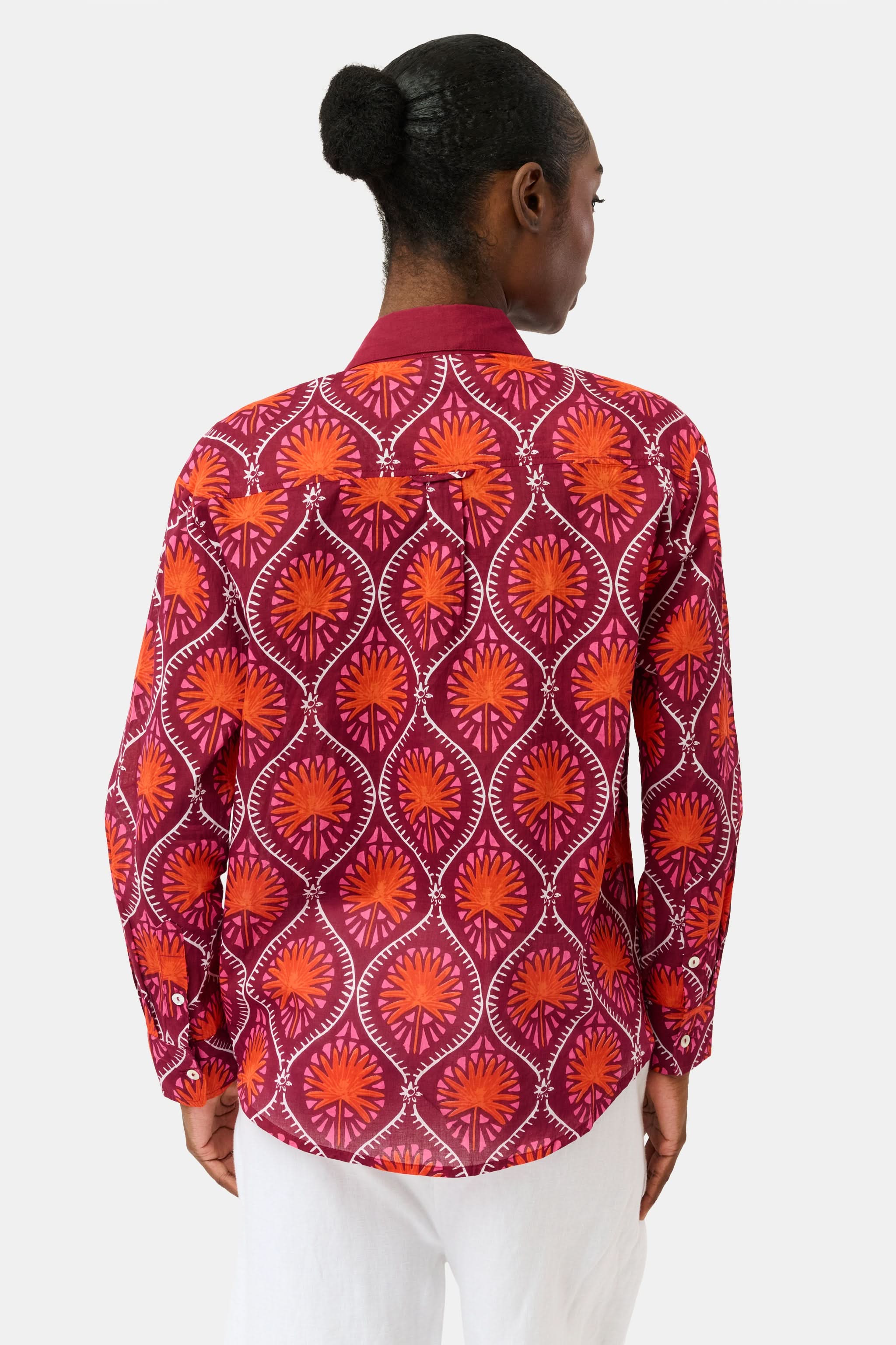 Palm Fronds Boyfriend Shirt - Image 3