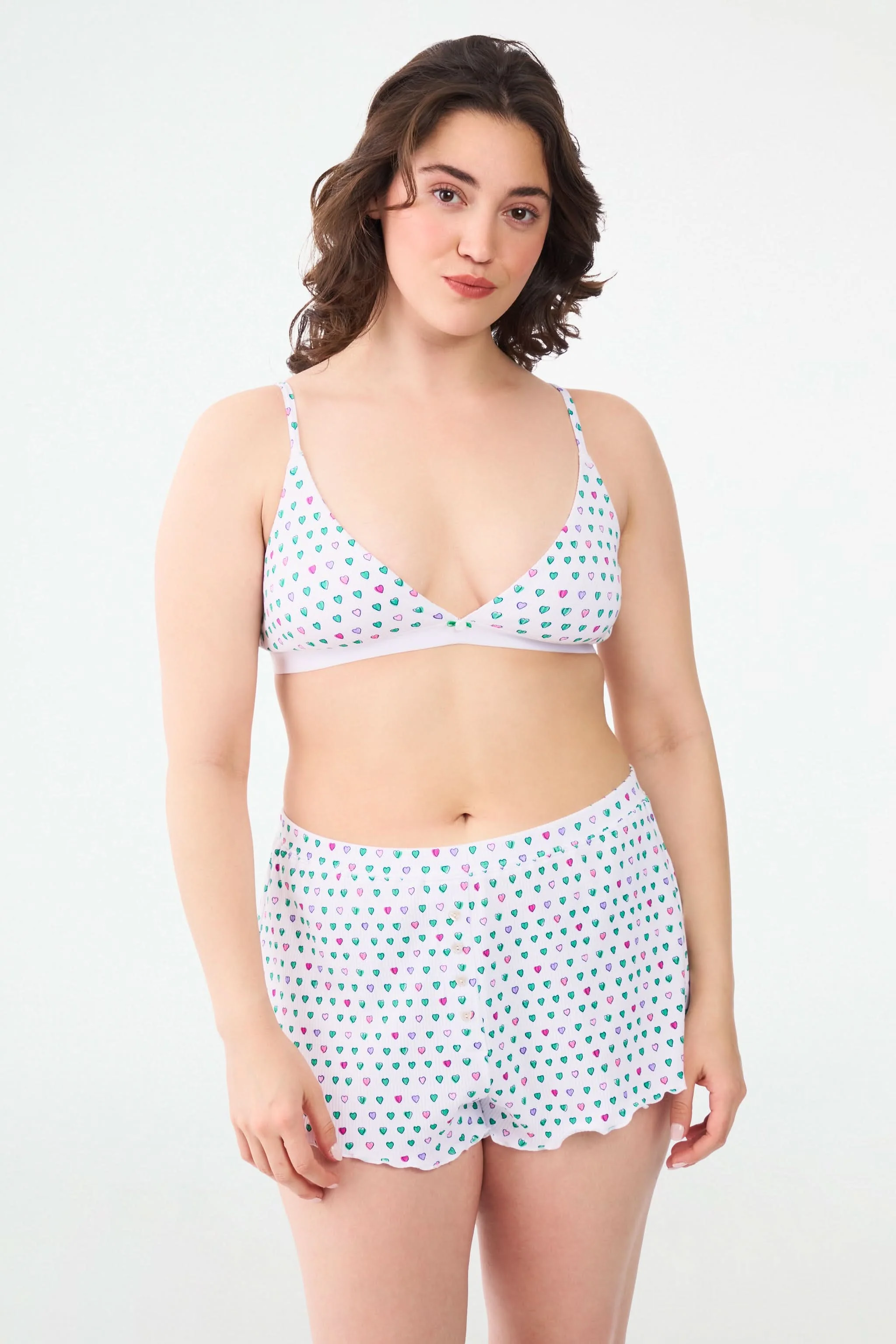 Pop Hearts Rib York Bralette - Image 5