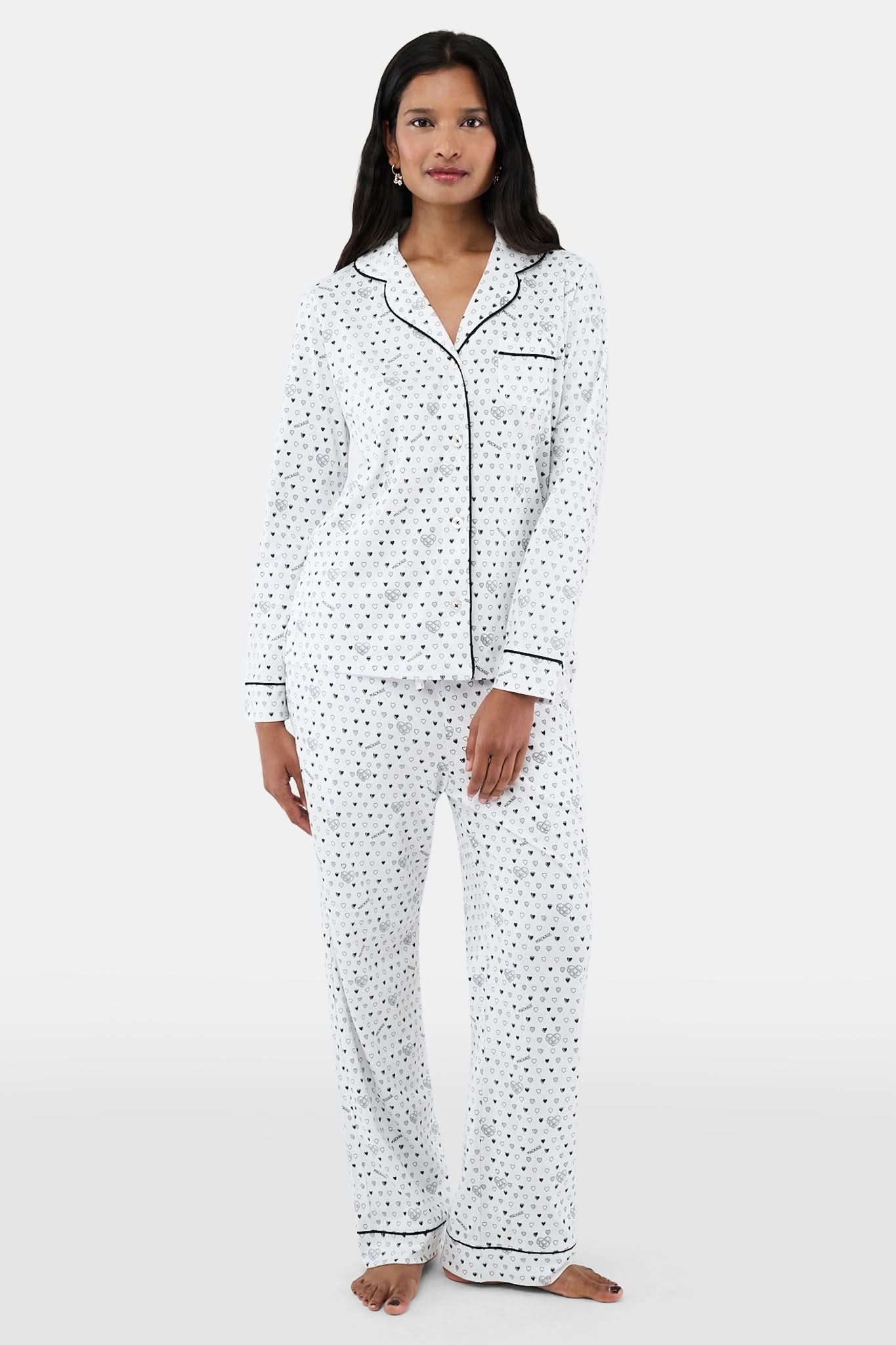 Quilted Hearts Long Sleeve Polo Pajamas - Image 2