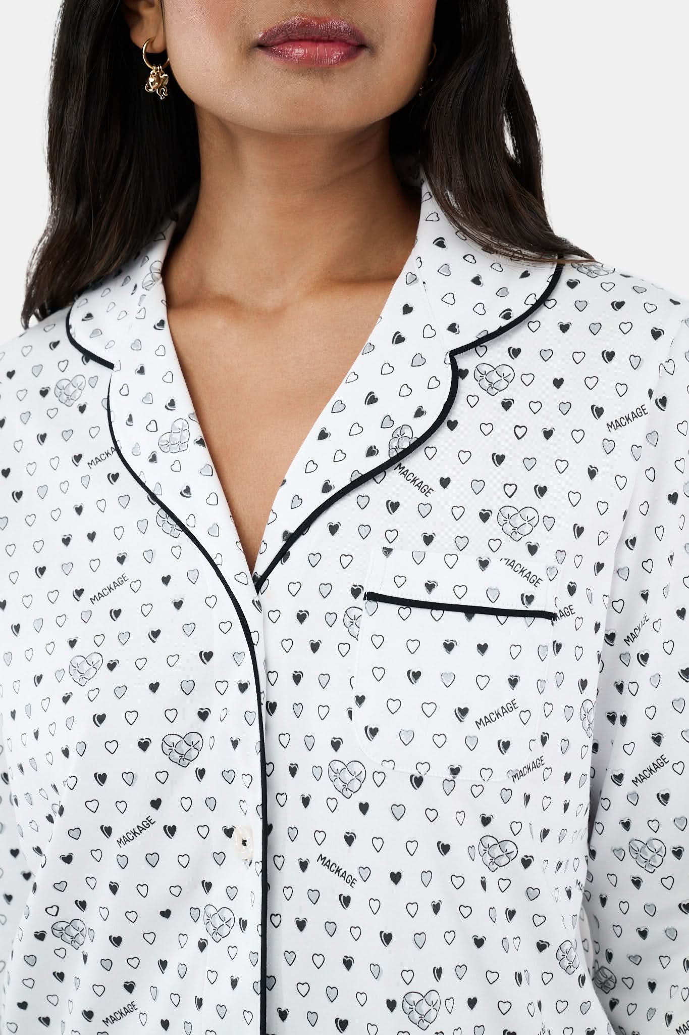 Quilted Hearts Long Sleeve Polo Pajamas - Image 3