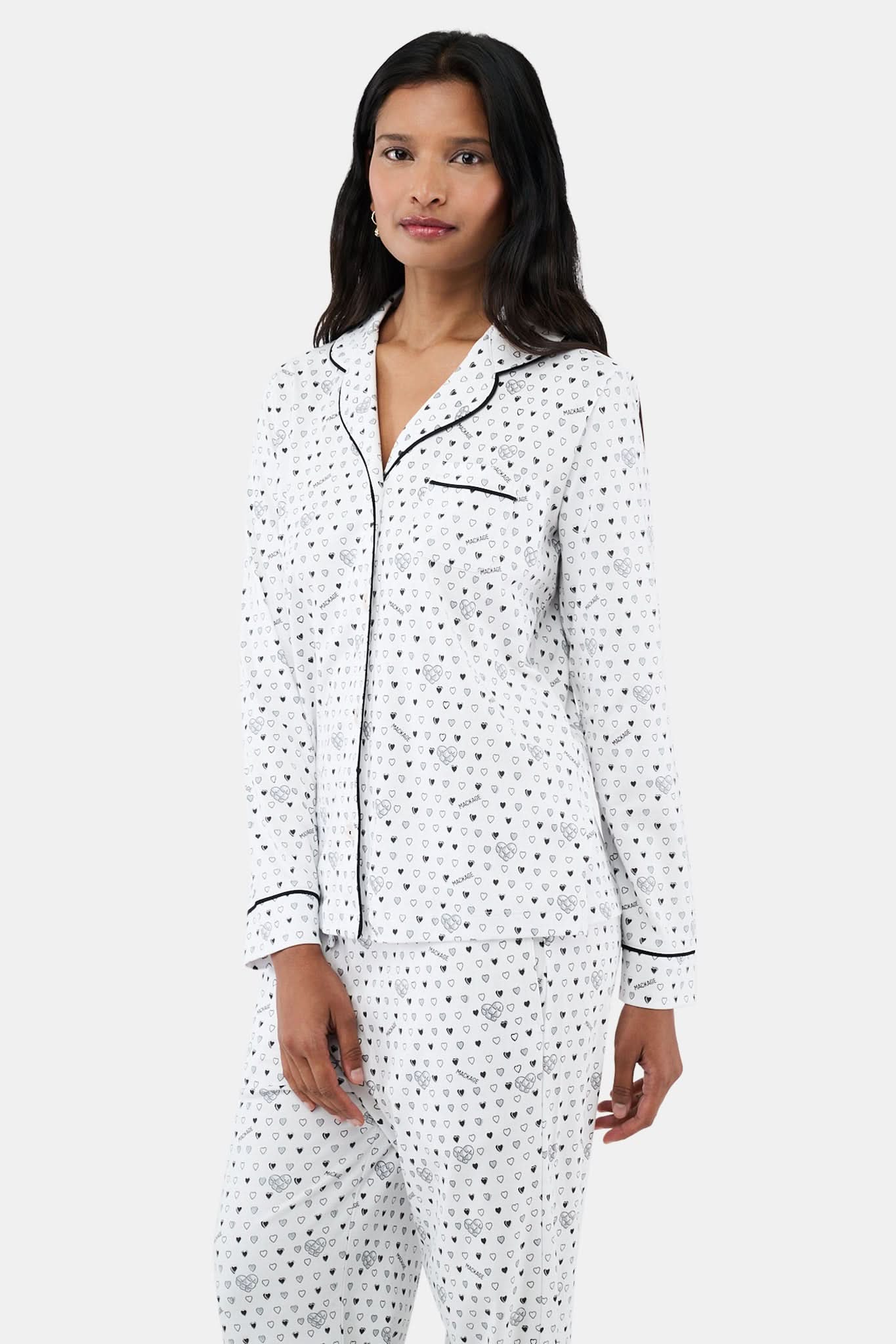 Quilted Hearts Long Sleeve Polo Pajamas - Image 4