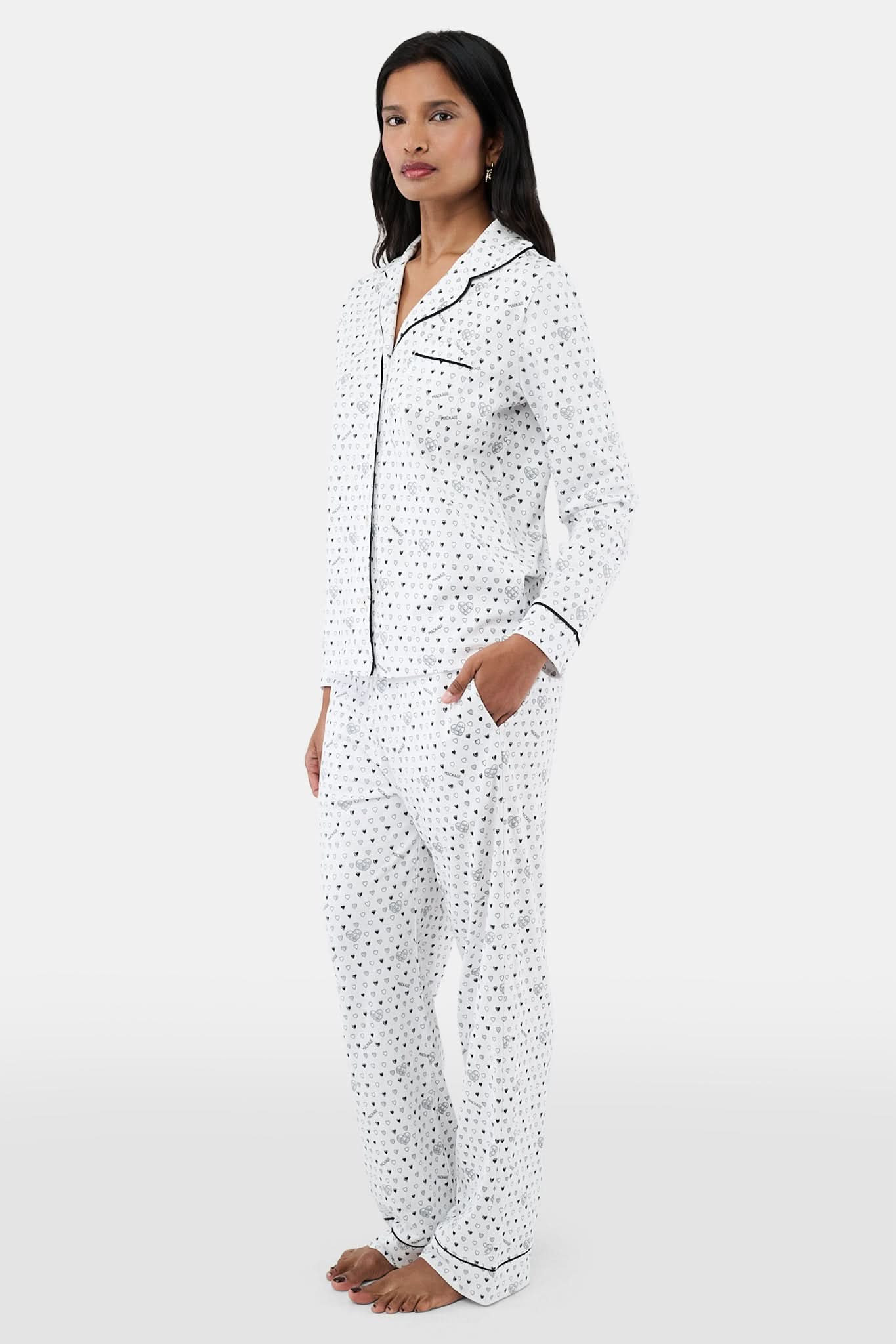 Quilted Hearts Long Sleeve Polo Pajamas - Image 6