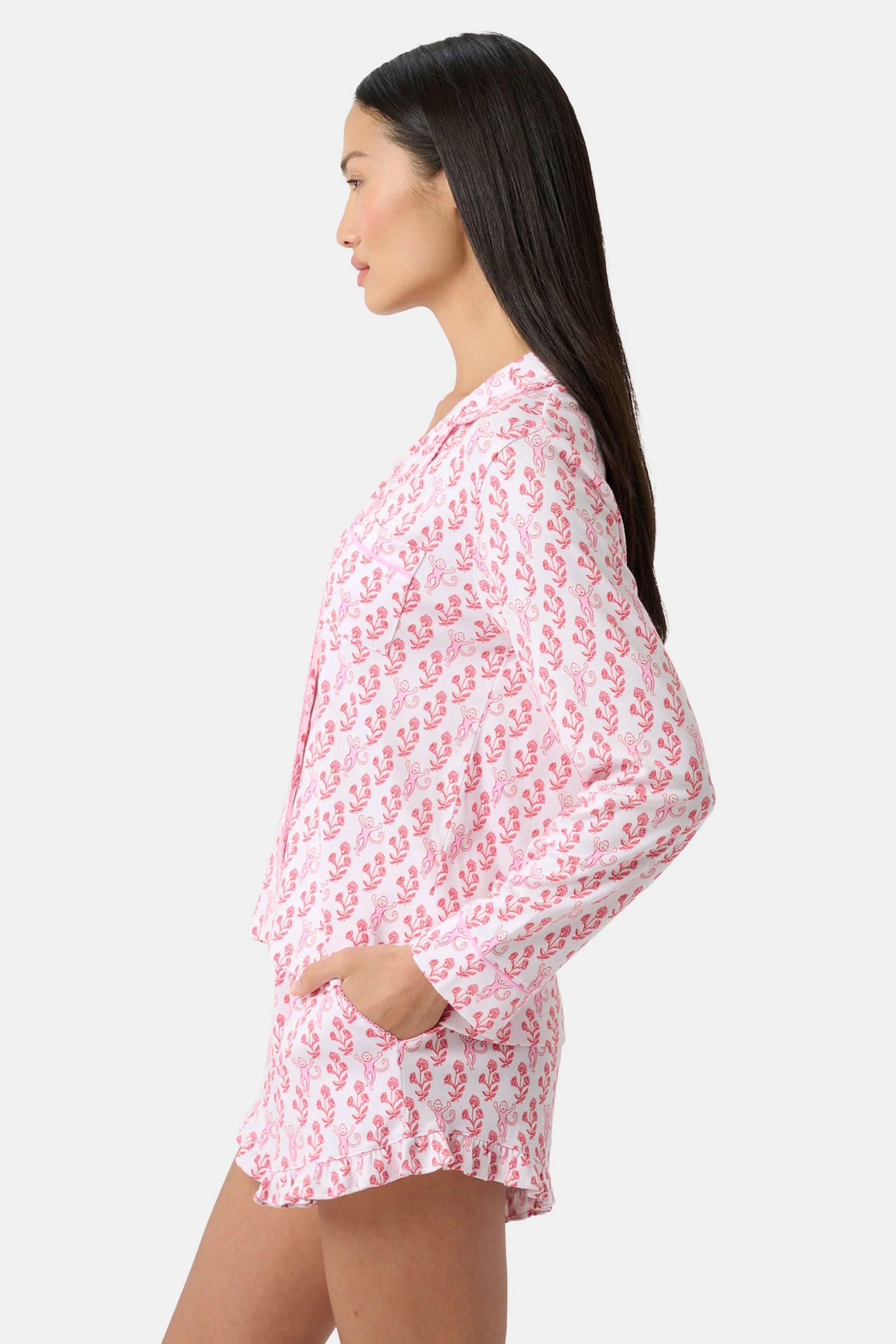 Rosa Ditsy Monkey Hayden Pajamas - Image 5