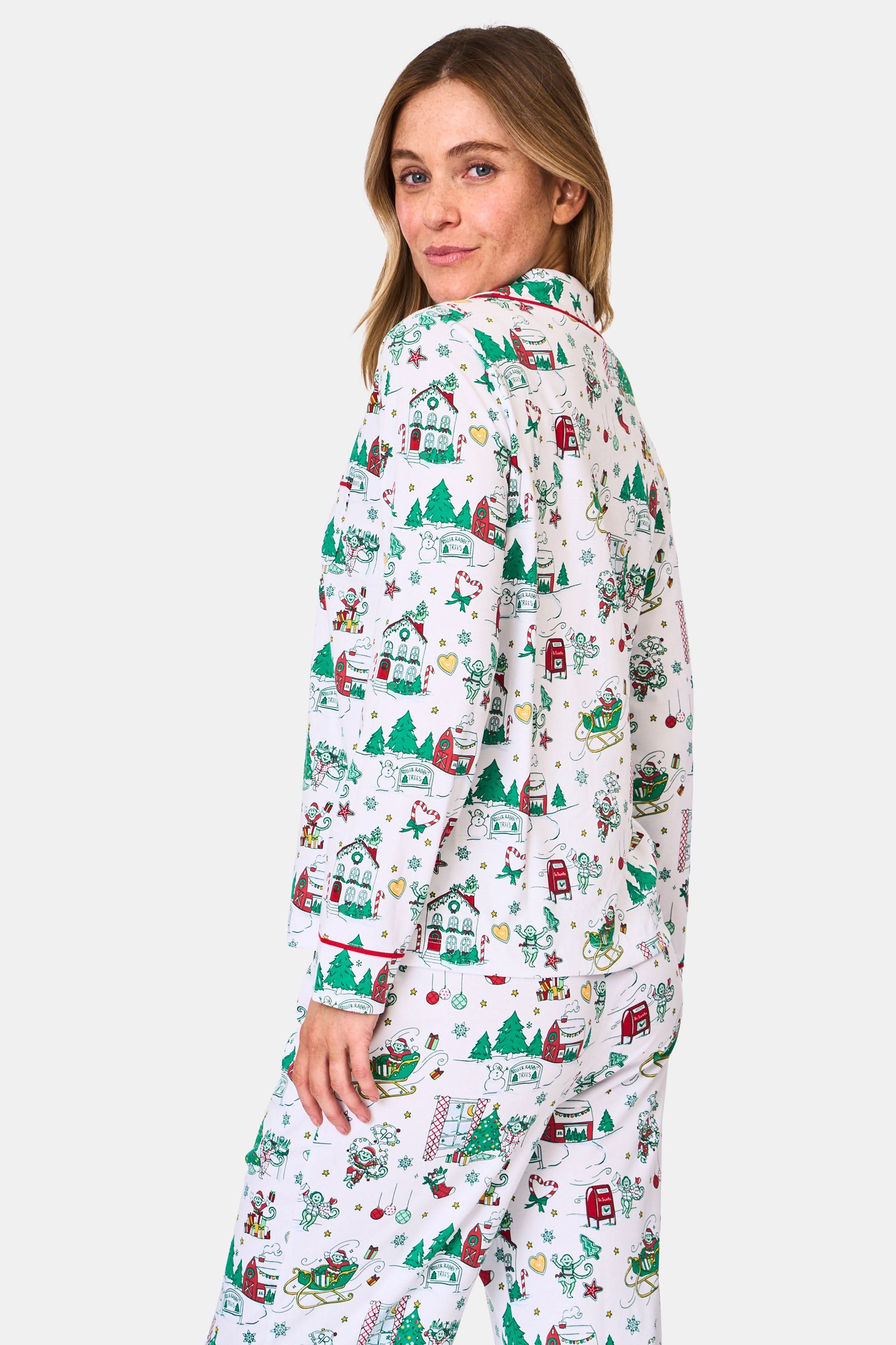 Snow Village Long Sleeve Polo Pajamas - Image 5