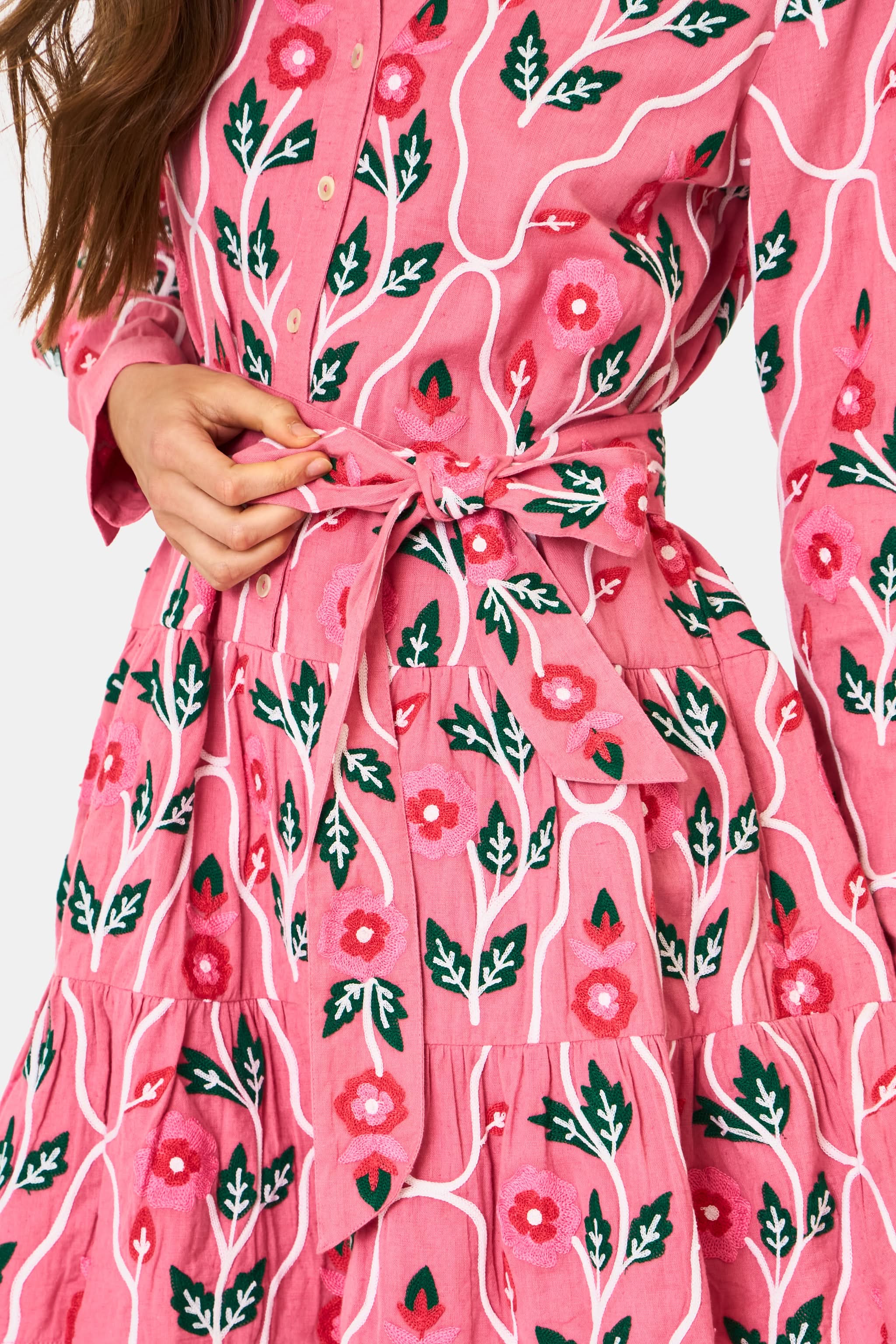 Trellis Floral Embroidery Emory Dress - Image 5