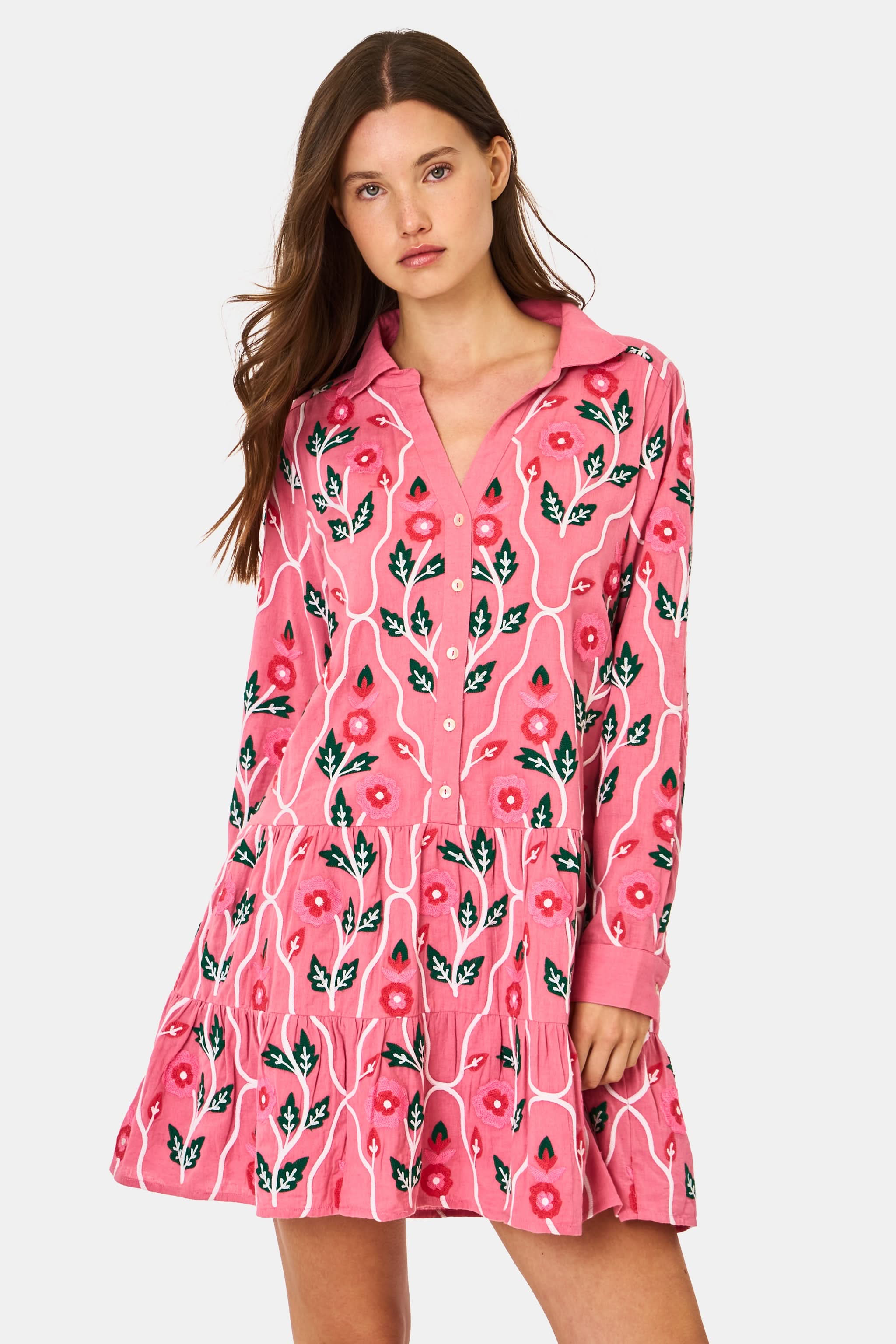 Trellis Floral Embroidery Emory Dress - Image 6