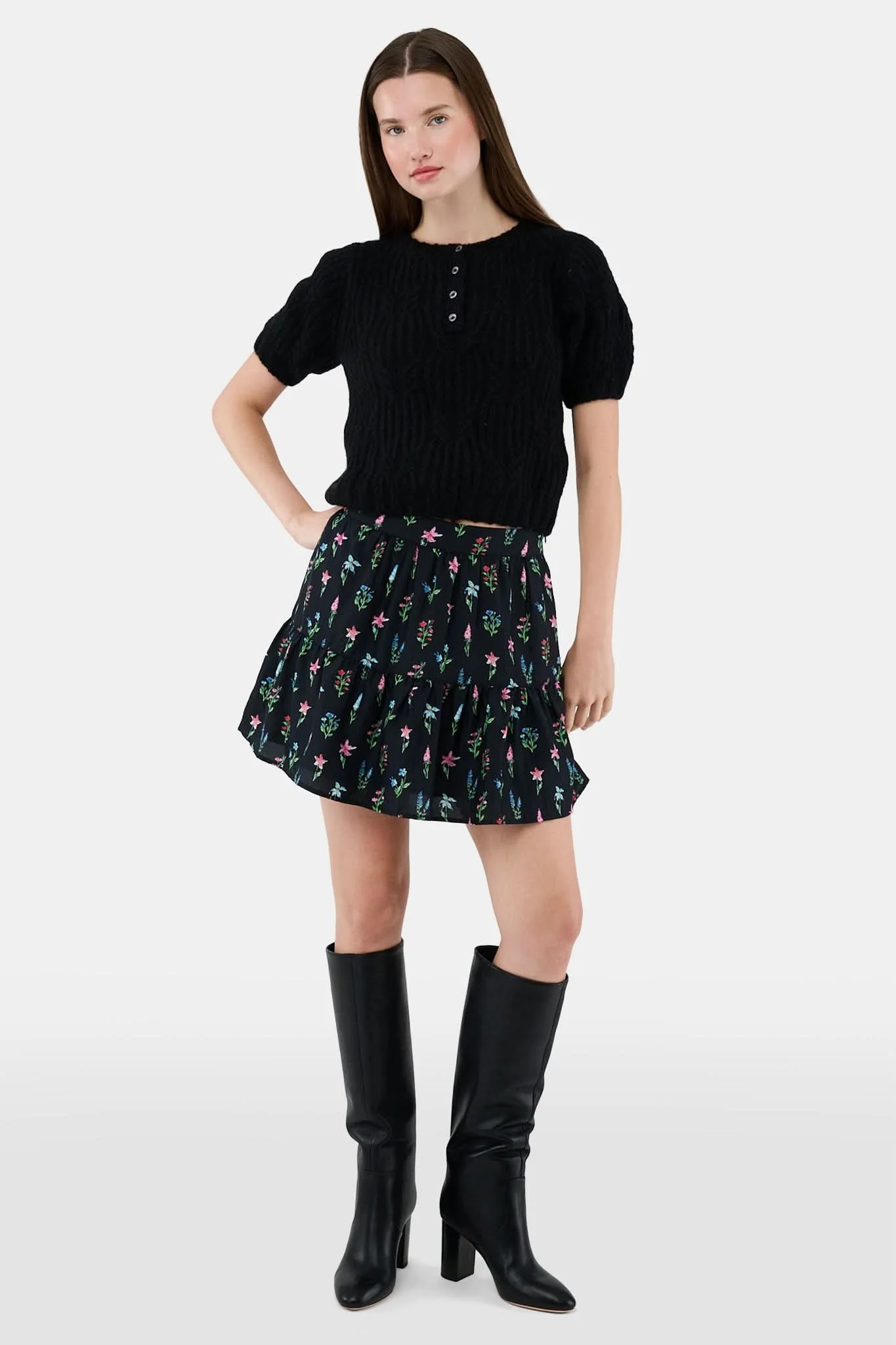 Wildflower Ditsy Fleet Skirt - Image 2